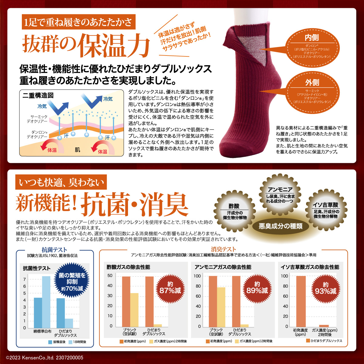 ひだまり紳士ダブルソックス
