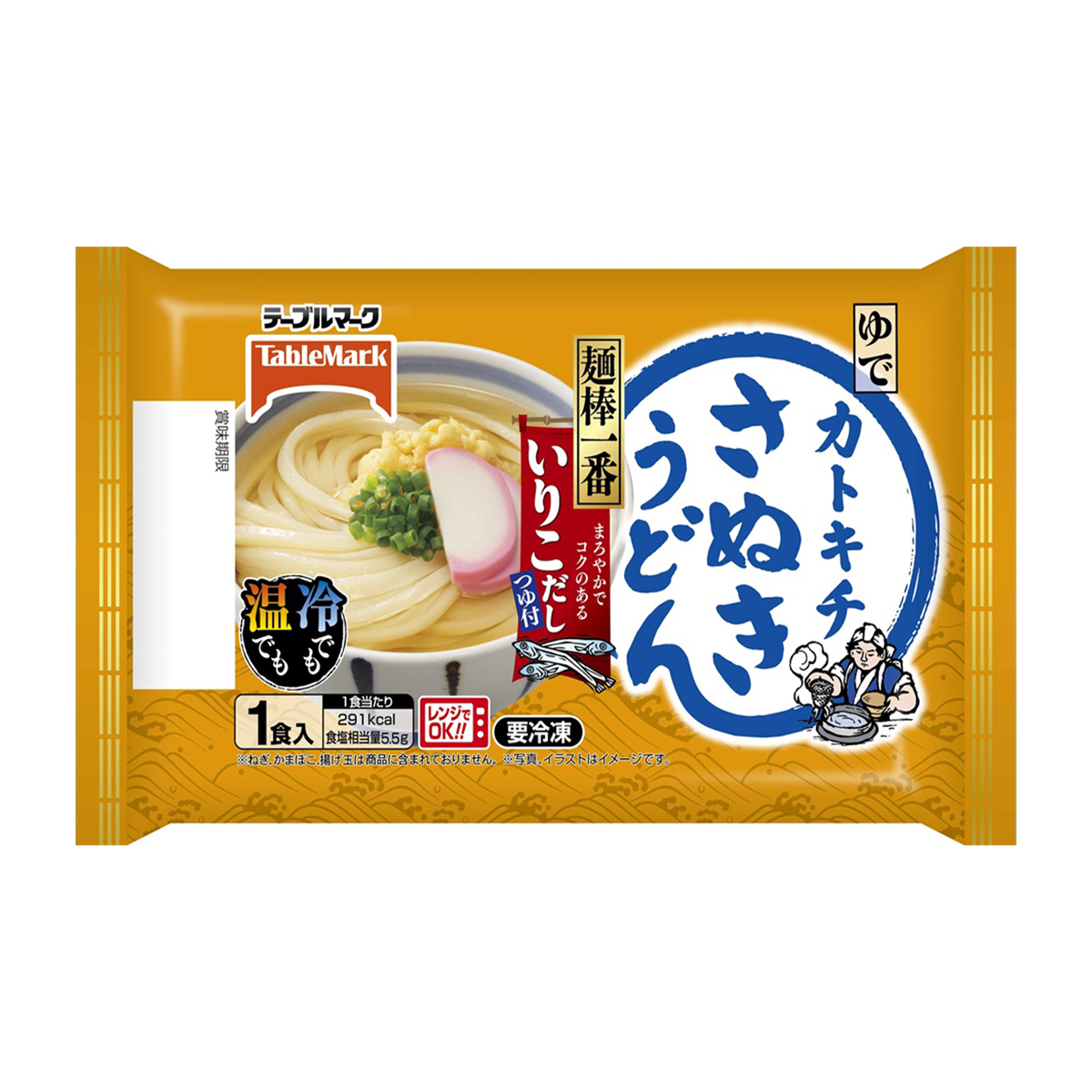 【冷凍】テーブルマーク　麺棒一番さぬきうどんいりこだし　１食入