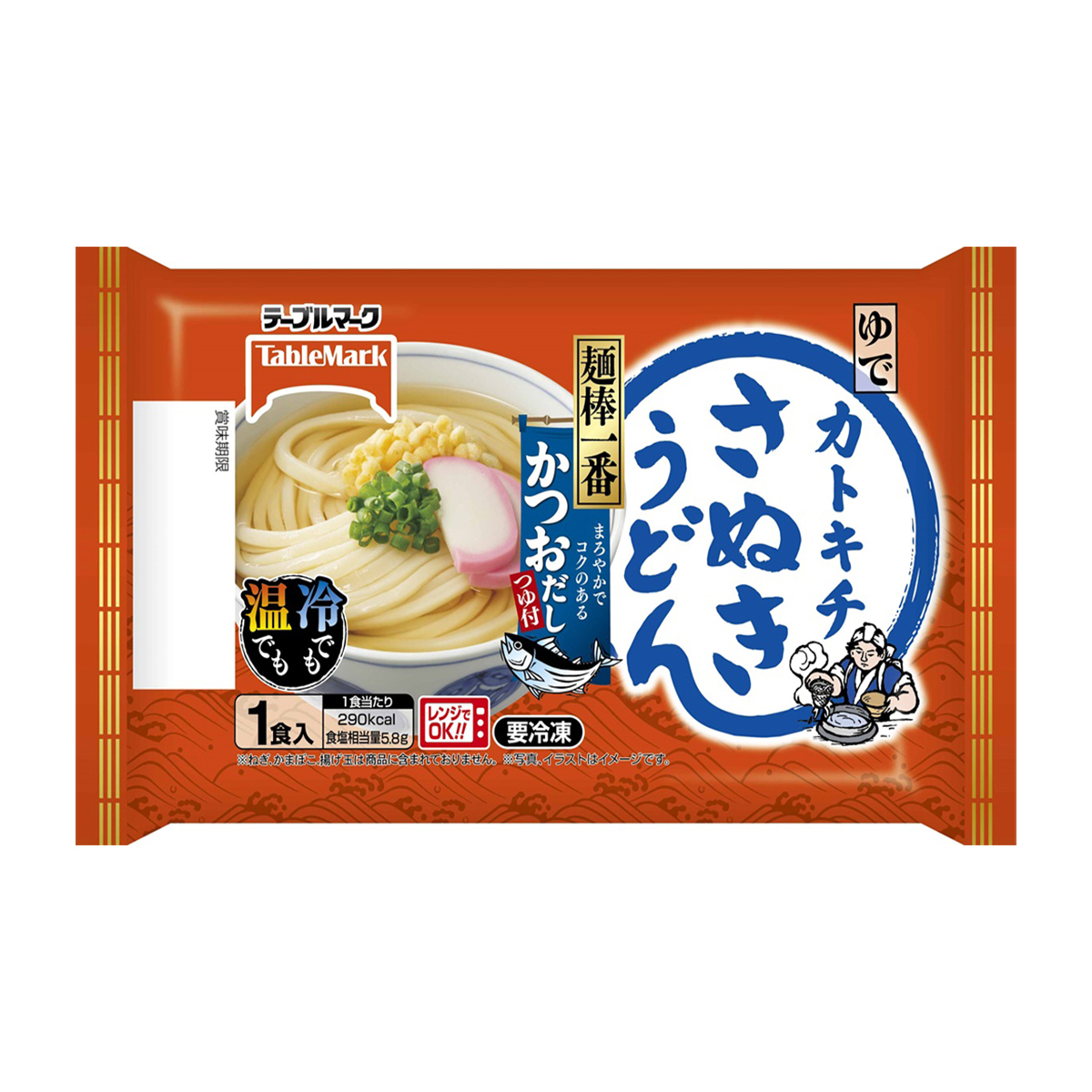 【冷凍】テーブルマーク　麺棒一番さぬきうどんかつおだし　１食入