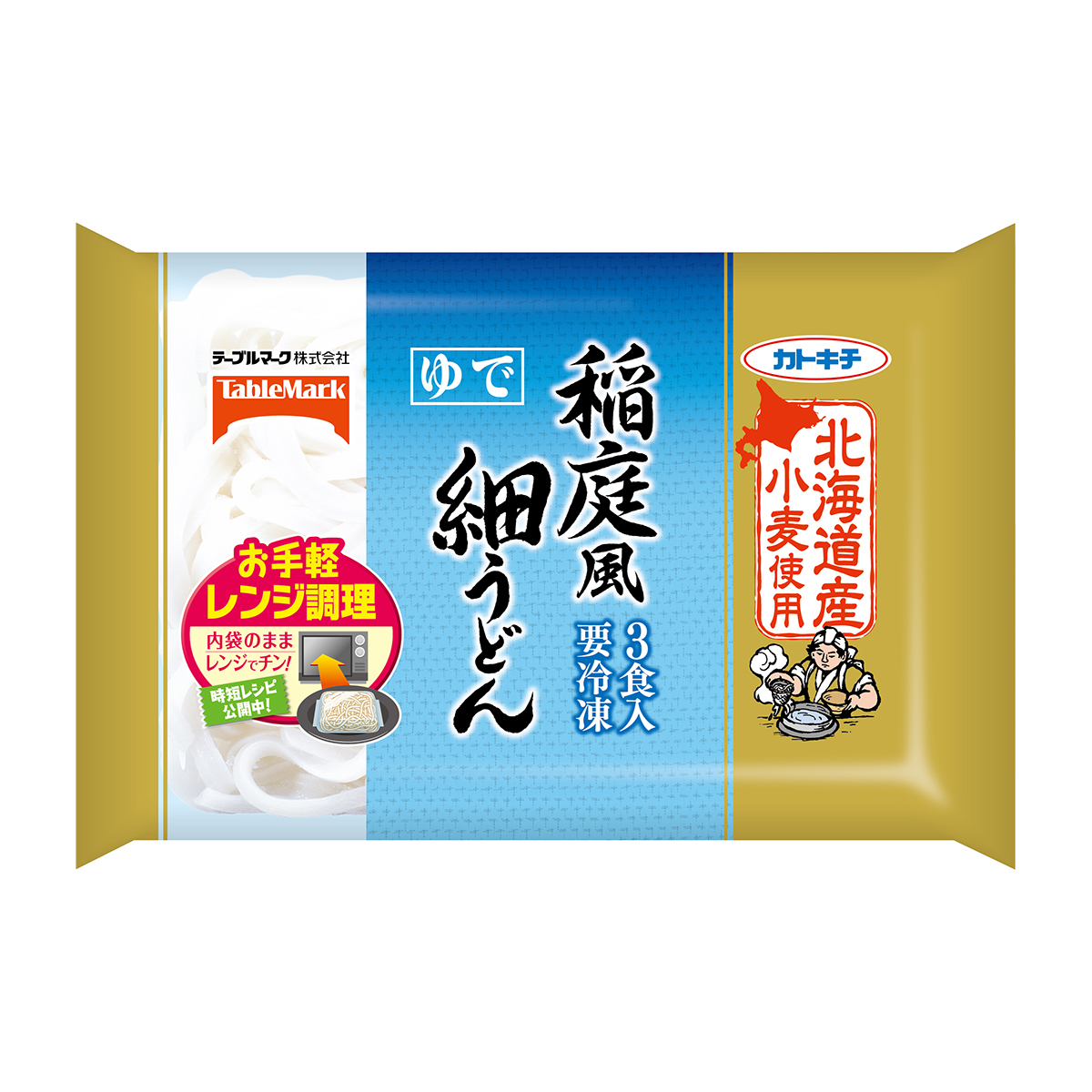【冷凍】テーブルマーク　北海道産小麦使用稲庭風うどん　３食入