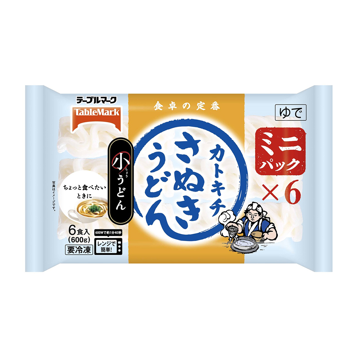 【冷凍】テーブルマーク　ミニパックさぬきうどん　６食入
