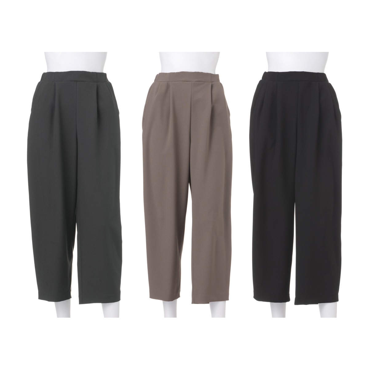 ゆったり美シルエットパンツ3色組