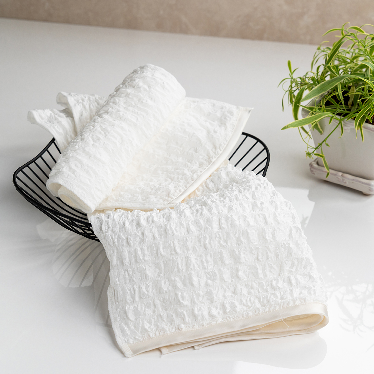 マシュマロしるくボディタオル（ワイド）