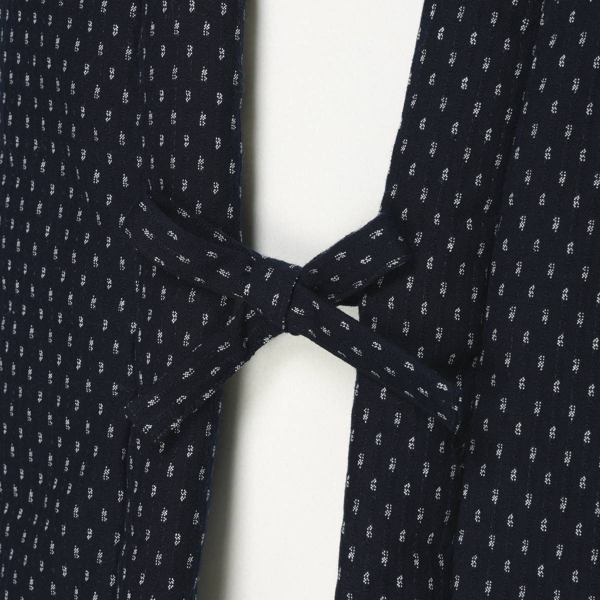 久留米織のふっくらと暖かい綿入れちゃんちゃんこ（紺）