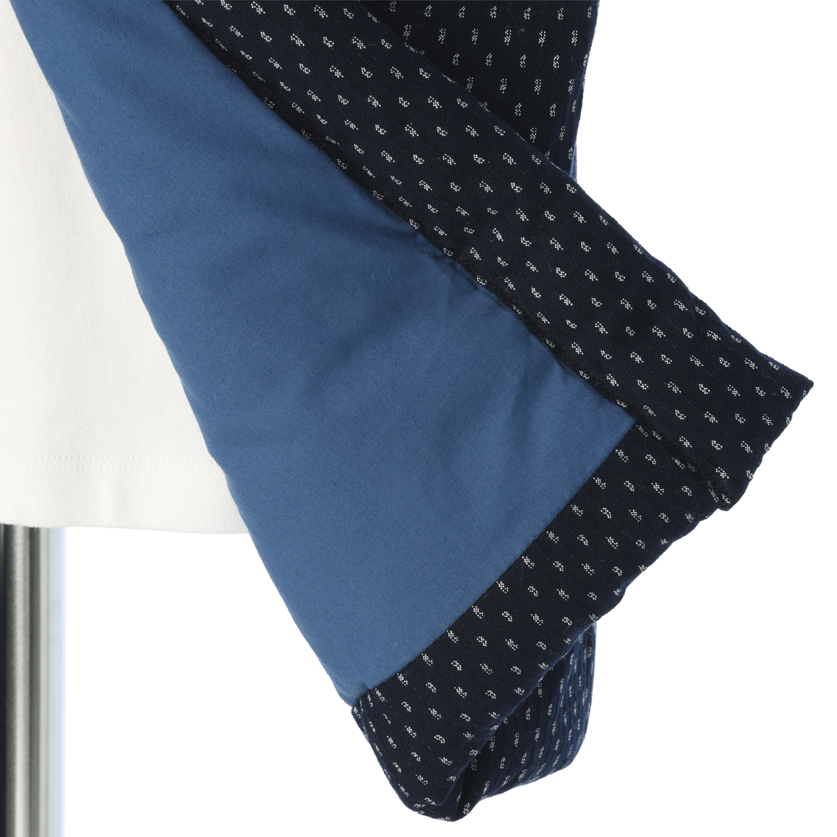 久留米織のふっくらと暖かい綿入れちゃんちゃんこ（紺）