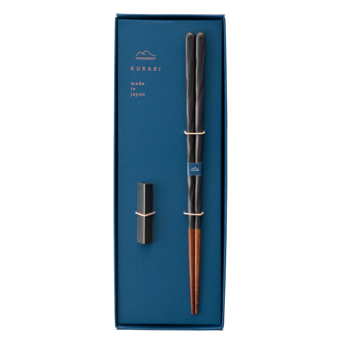 箸　KURABI(クラビ)箸置き揃え・黒ゆず