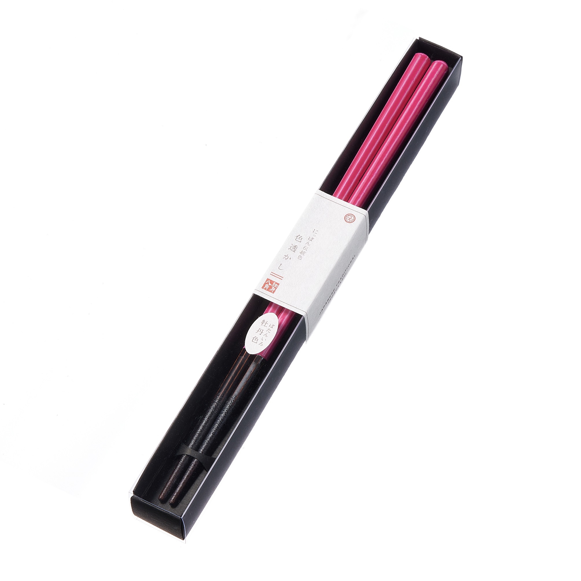 【食洗】にっぽん伝統色箸 色透かし・牡丹色(ボタンイロ)