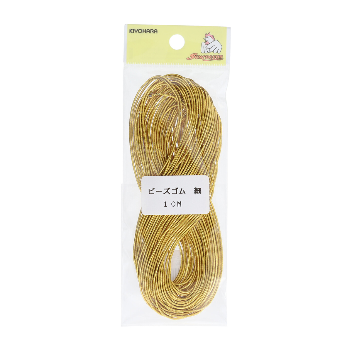 清原　サンコッコー　ビーズゴム細　ゴールド　１０ｍ