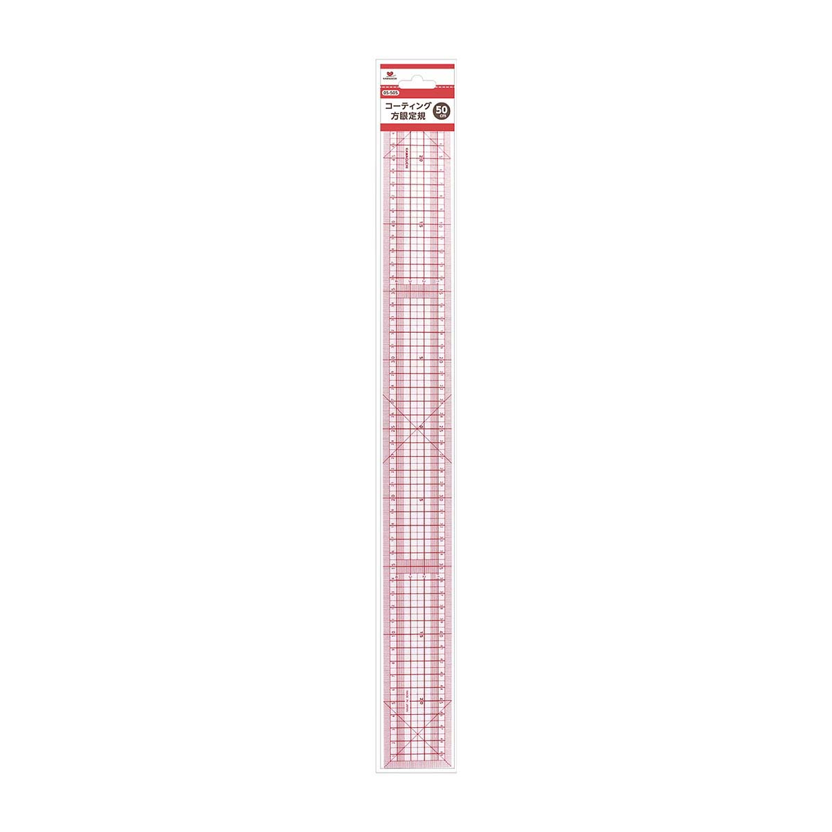 ＫＡＷＡＧＵＣＨＩ　コーティング方眼定規　５０ｃｍ　０５－５０５
