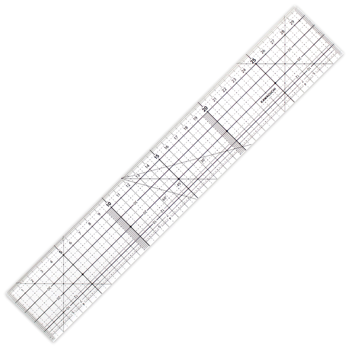ＫＡＷＡＧＵＣＨＩ　カッティング方眼定規　３０ｃｍ　０５－５０６