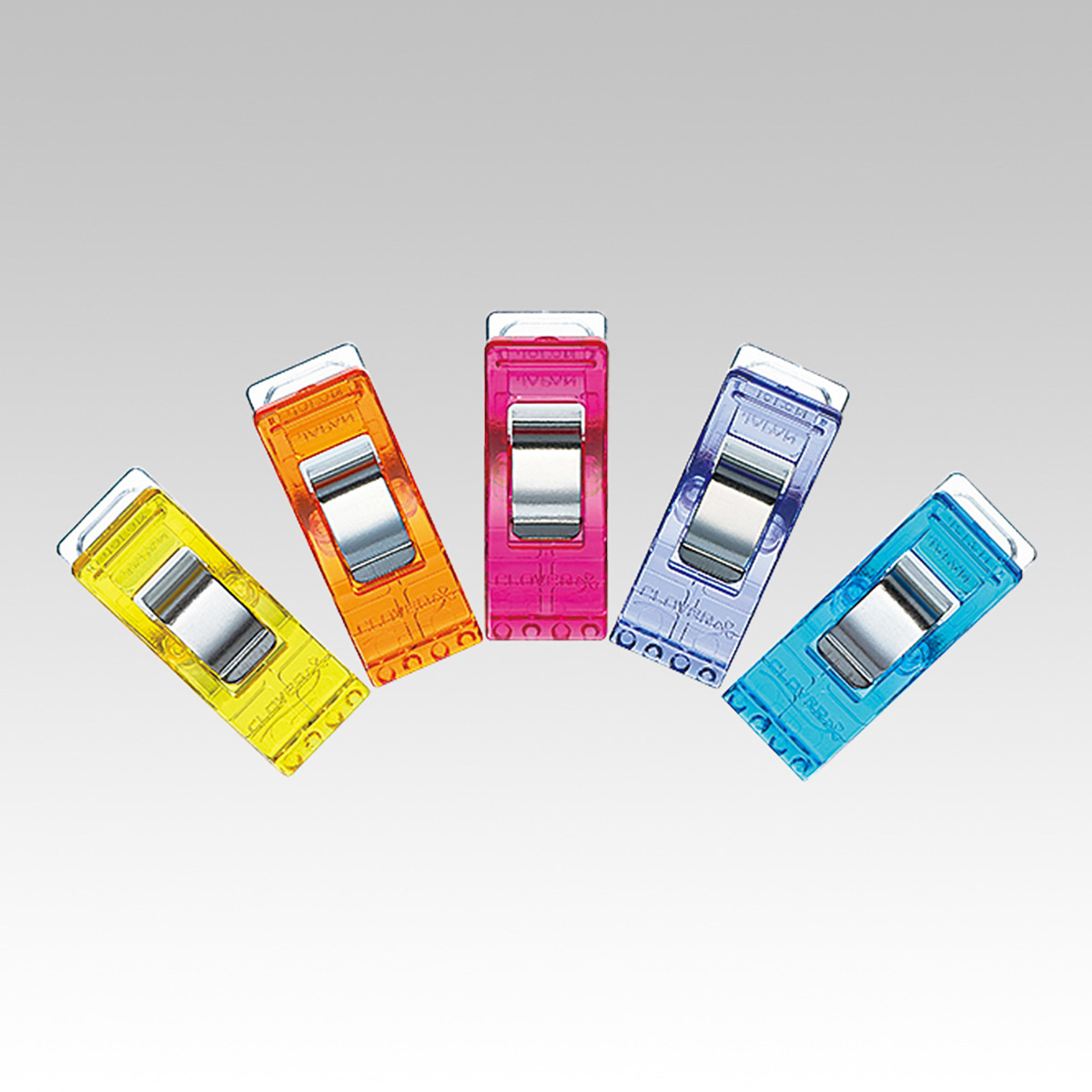クロバー　仮止めクリップ　５０個入（５色セット）　２２－７４０