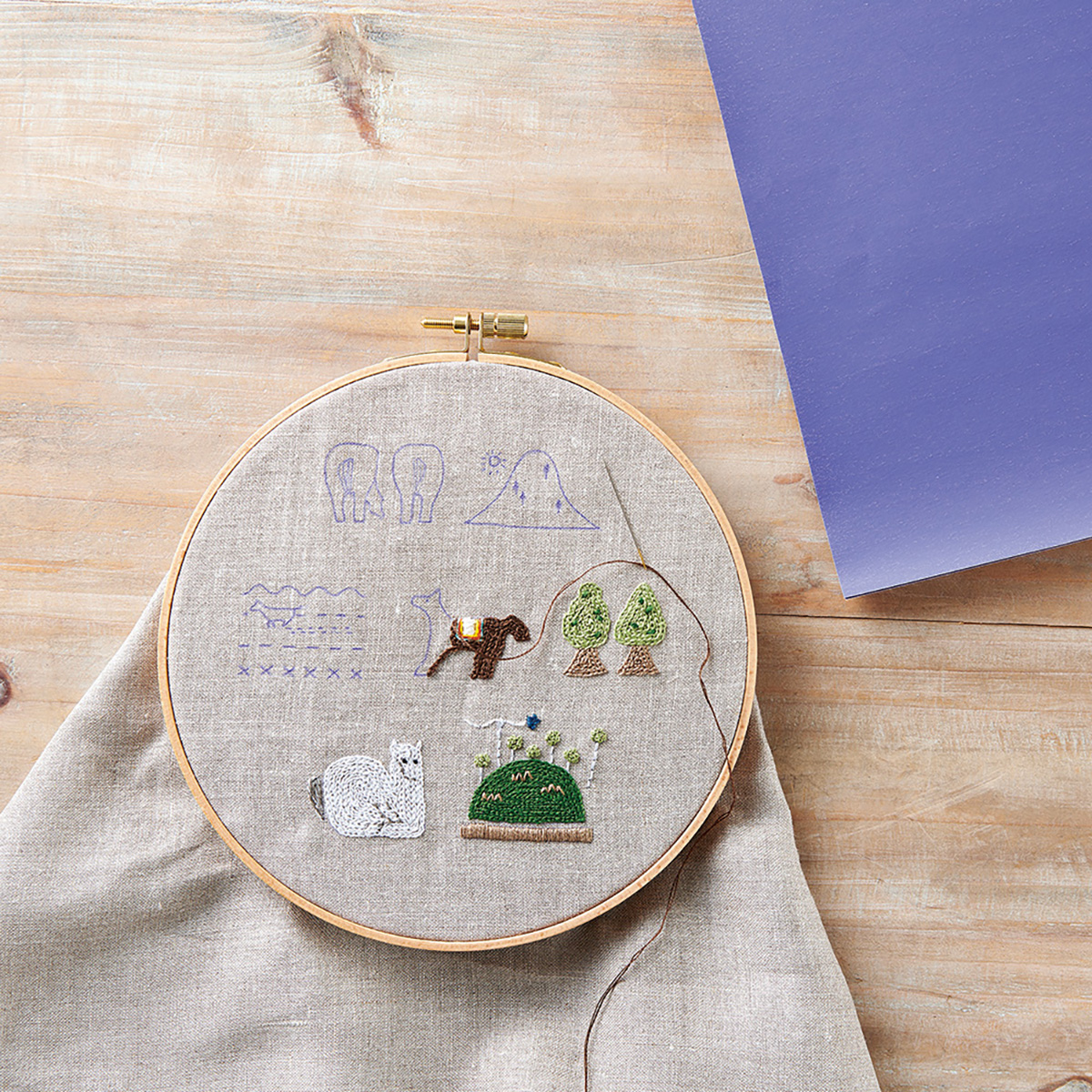 クロバー　チャコピー　刺しゅう用　片面・紫　２４－１４７