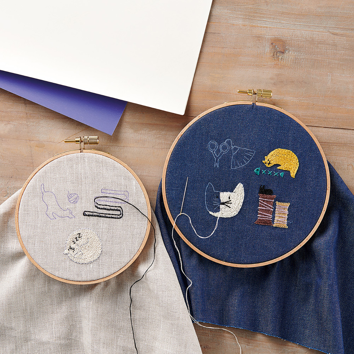 クロバー　チャコピー　刺しゅう用　片面・白＆紫セット　２４－１４８