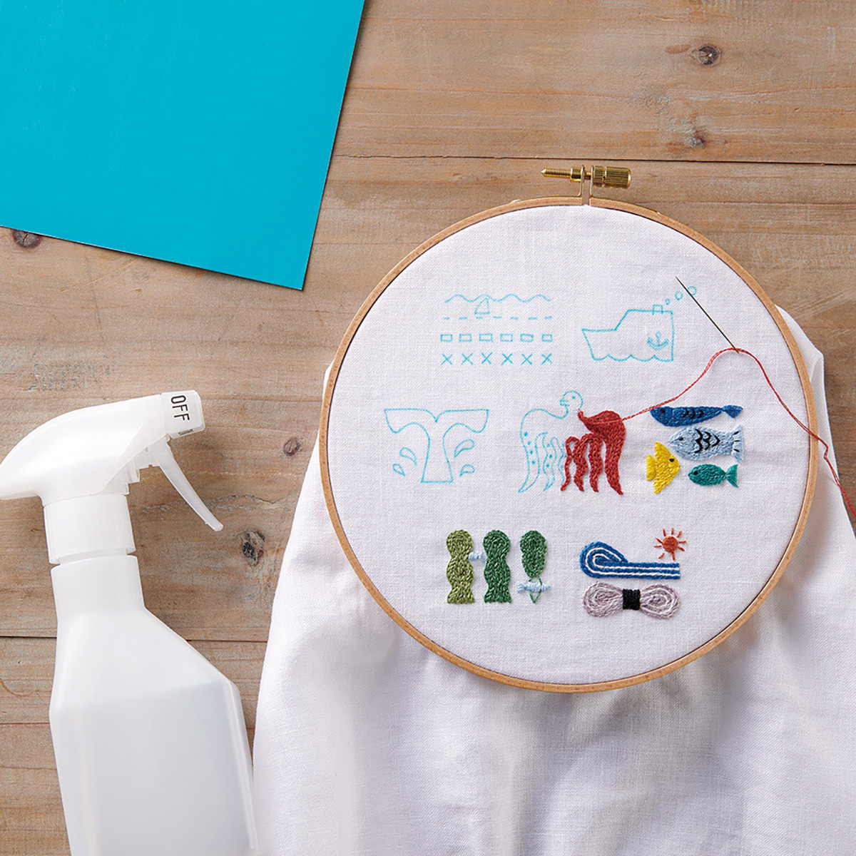 クロバー　チャコピー　クリアータイプ　刺しゅう用　片面・青　２４－１４９