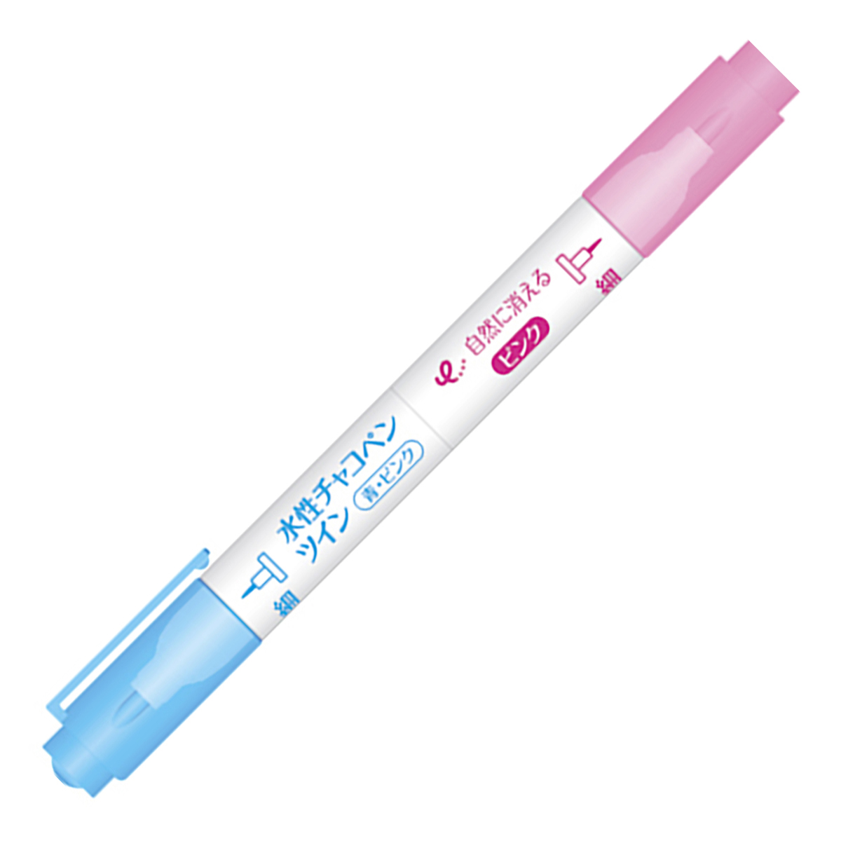 クロバー　水性チャコペン　ツイン　＜青・ピンク　細＞　２４－４３６