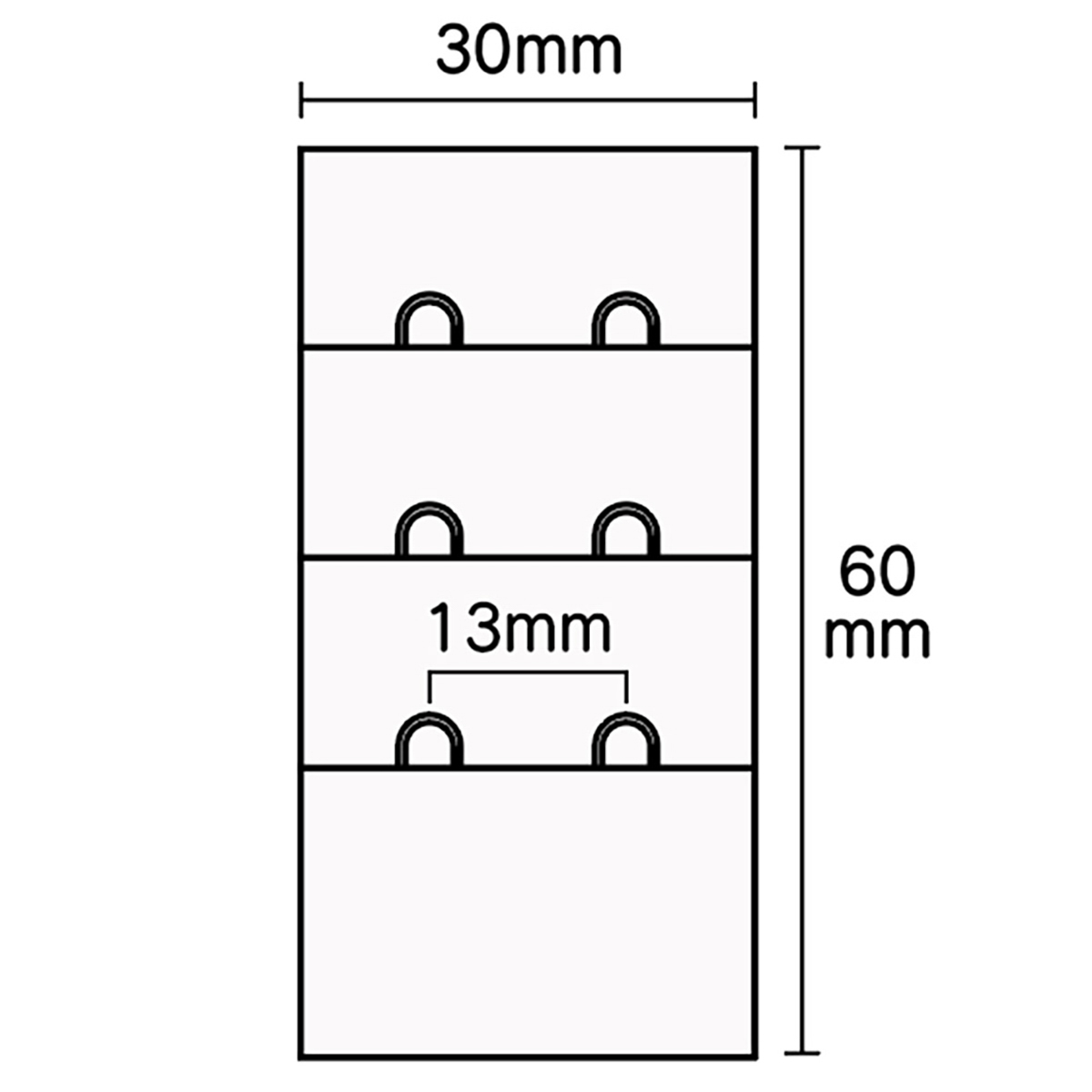 クロバー　ブラ用延長ホック　＜黒＞　２６－０１２