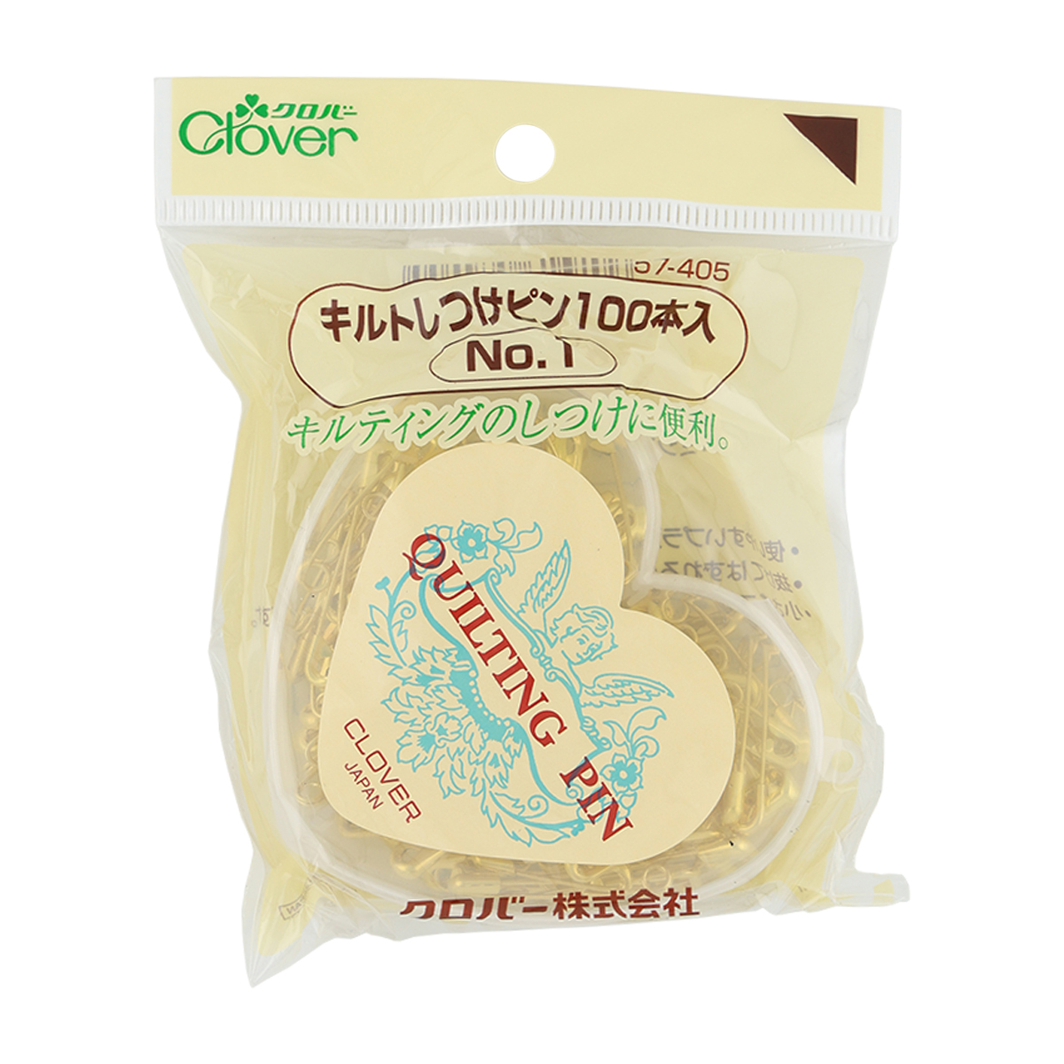 クロバー　キルトしつけピン　１００本入　Ｎｏ．１　５７－４０５