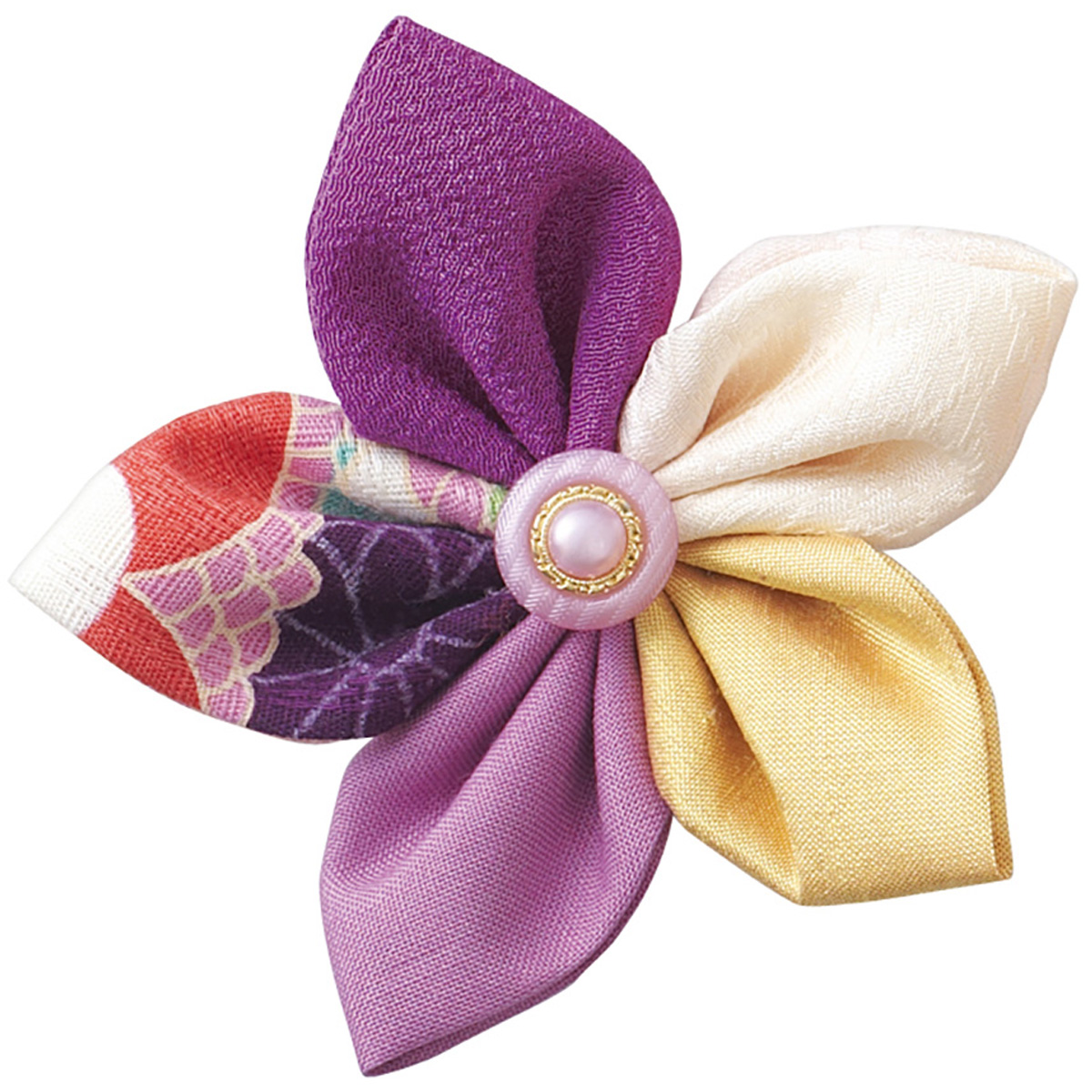 クロバー　つまみ細工プレート　＜菱つまみＬ＞　５７－４５６