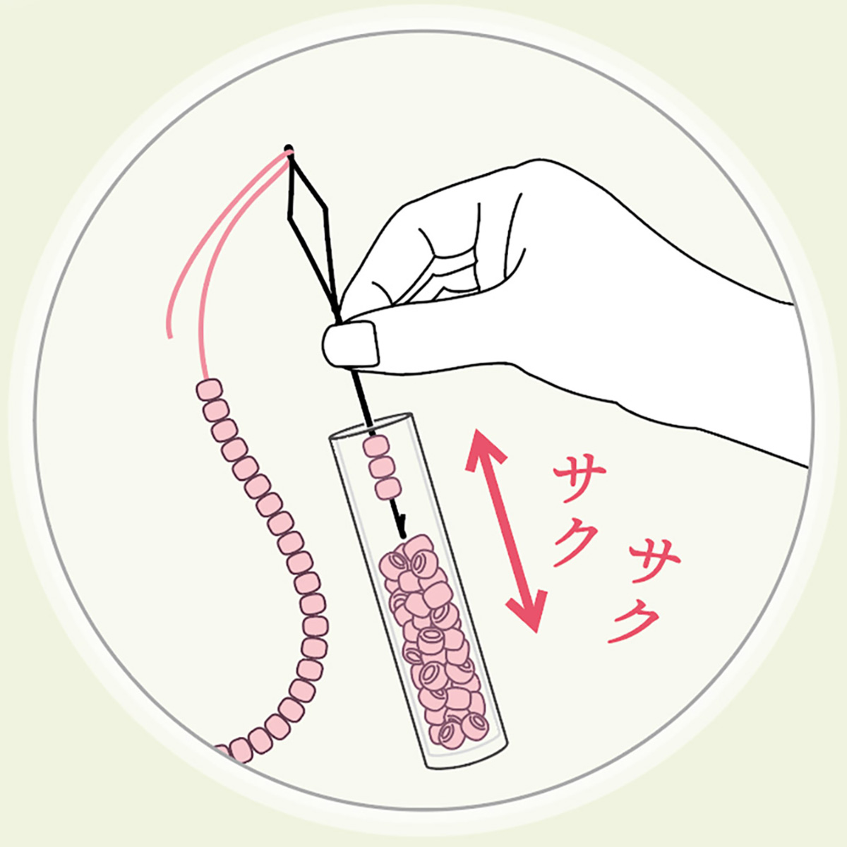 クロバー　サクサクビーズ通し針　５７－５６９