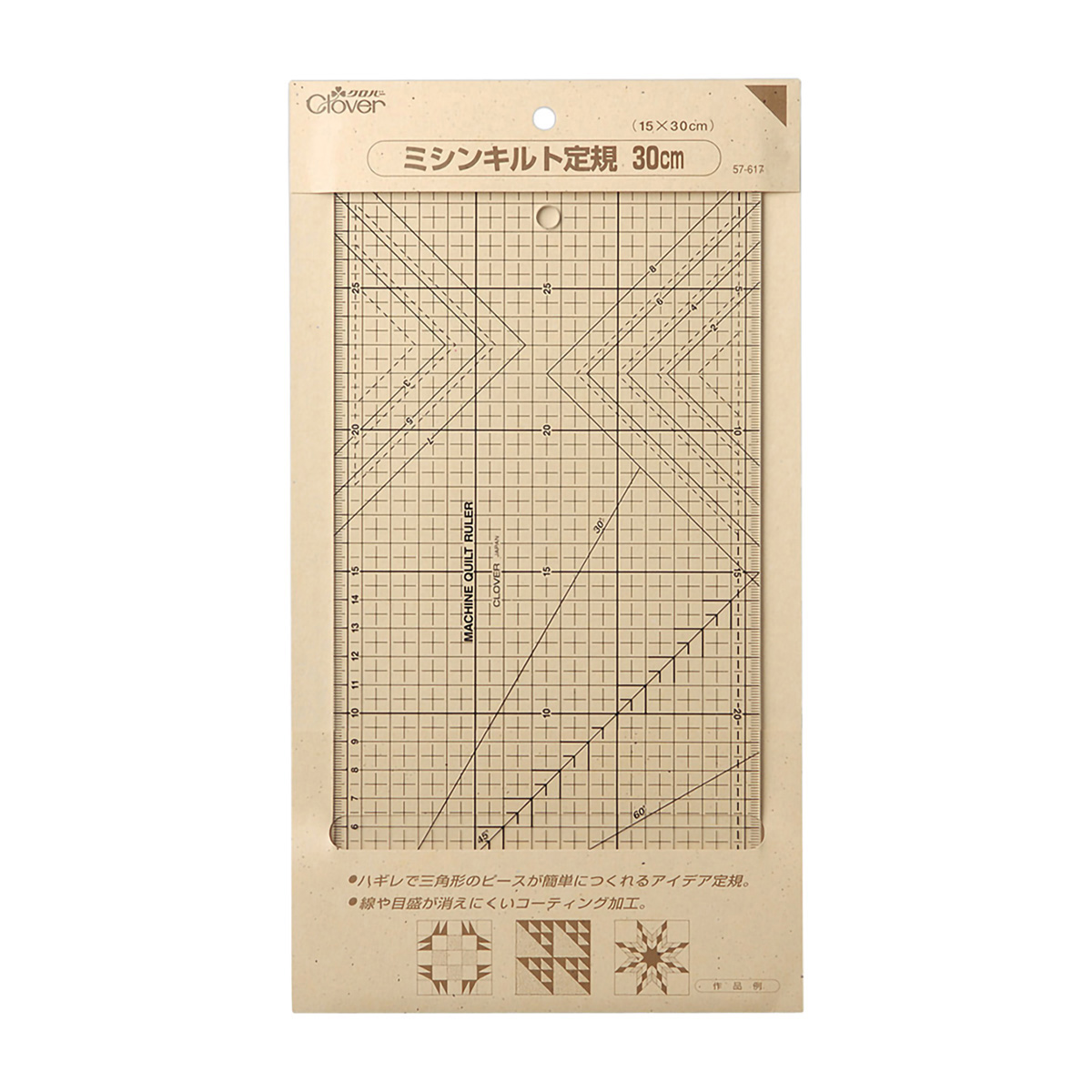 クロバー　ミシンキルト定規　３０ｃｍ　５７－６１７
