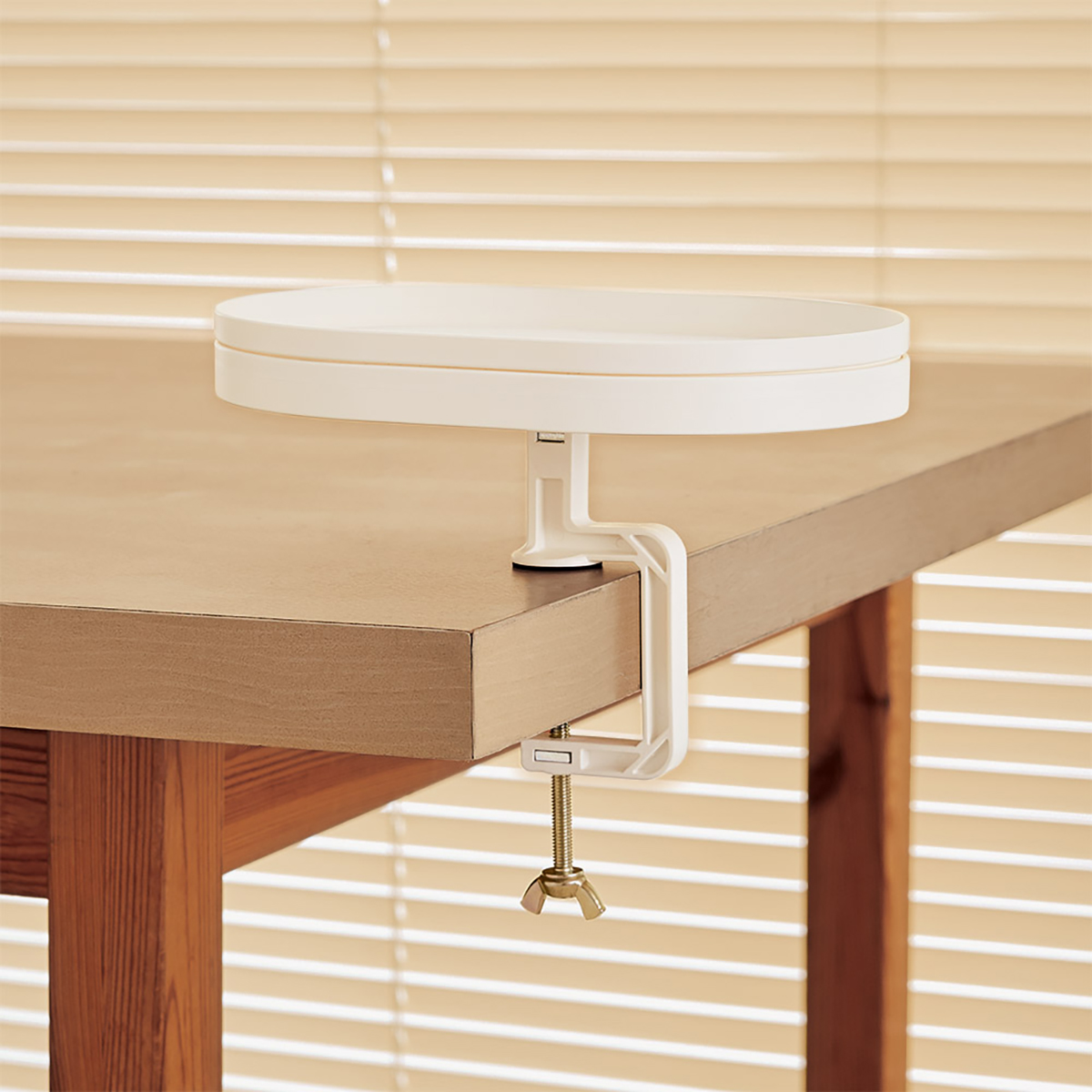 クロバー　クランプ付クラフトトレー　ホワイト　５７－６５８