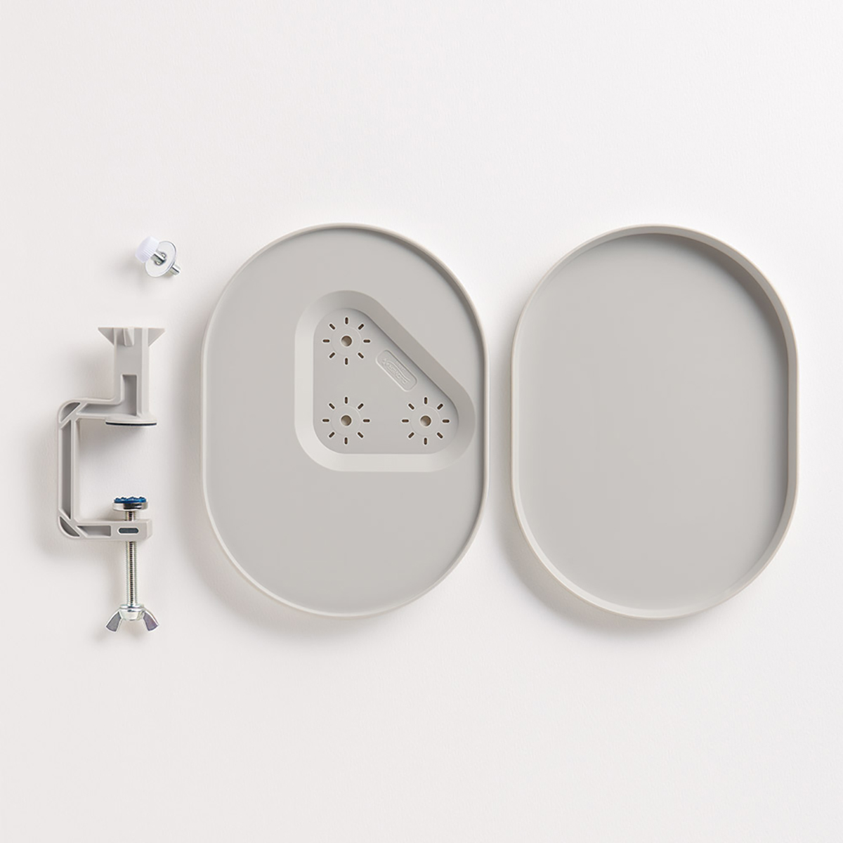 クロバー　クランプ付クラフトトレー　グレー　５７－６５９