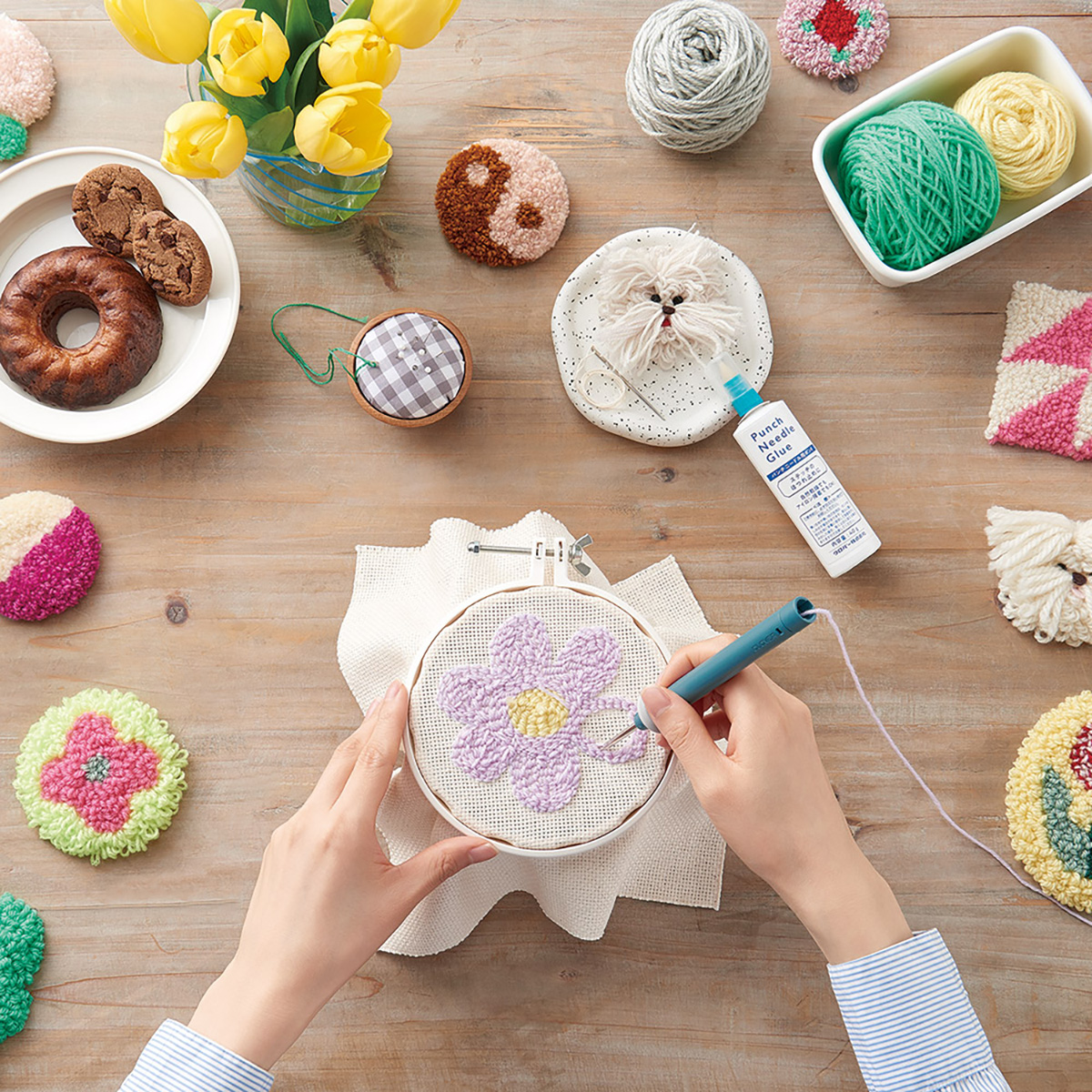 クロバー　パンチニードル用フープ　１２ｃｍ　５７－７７３