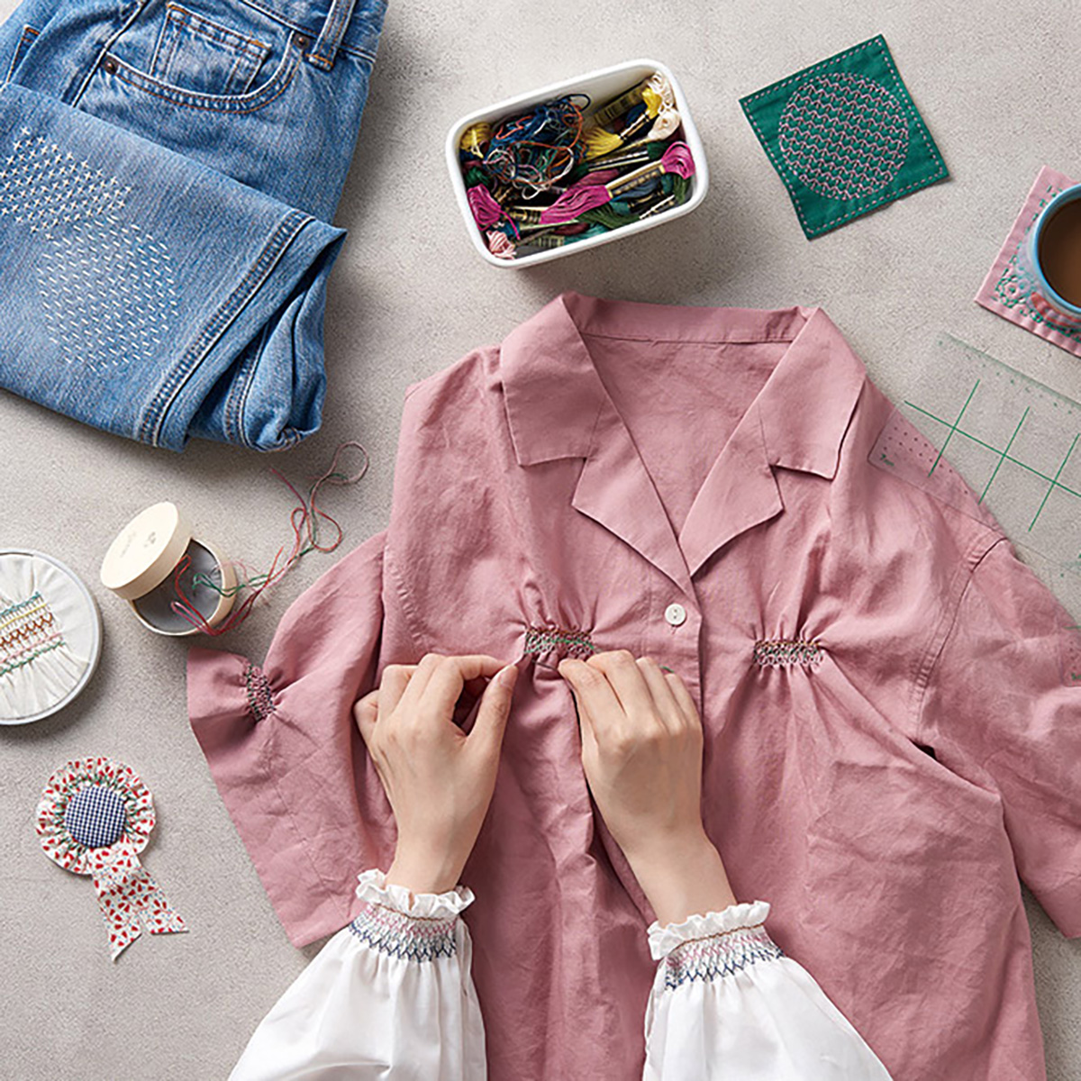 クロバー　スモッキングテンプレート　７ｍｍ　５７－７８３