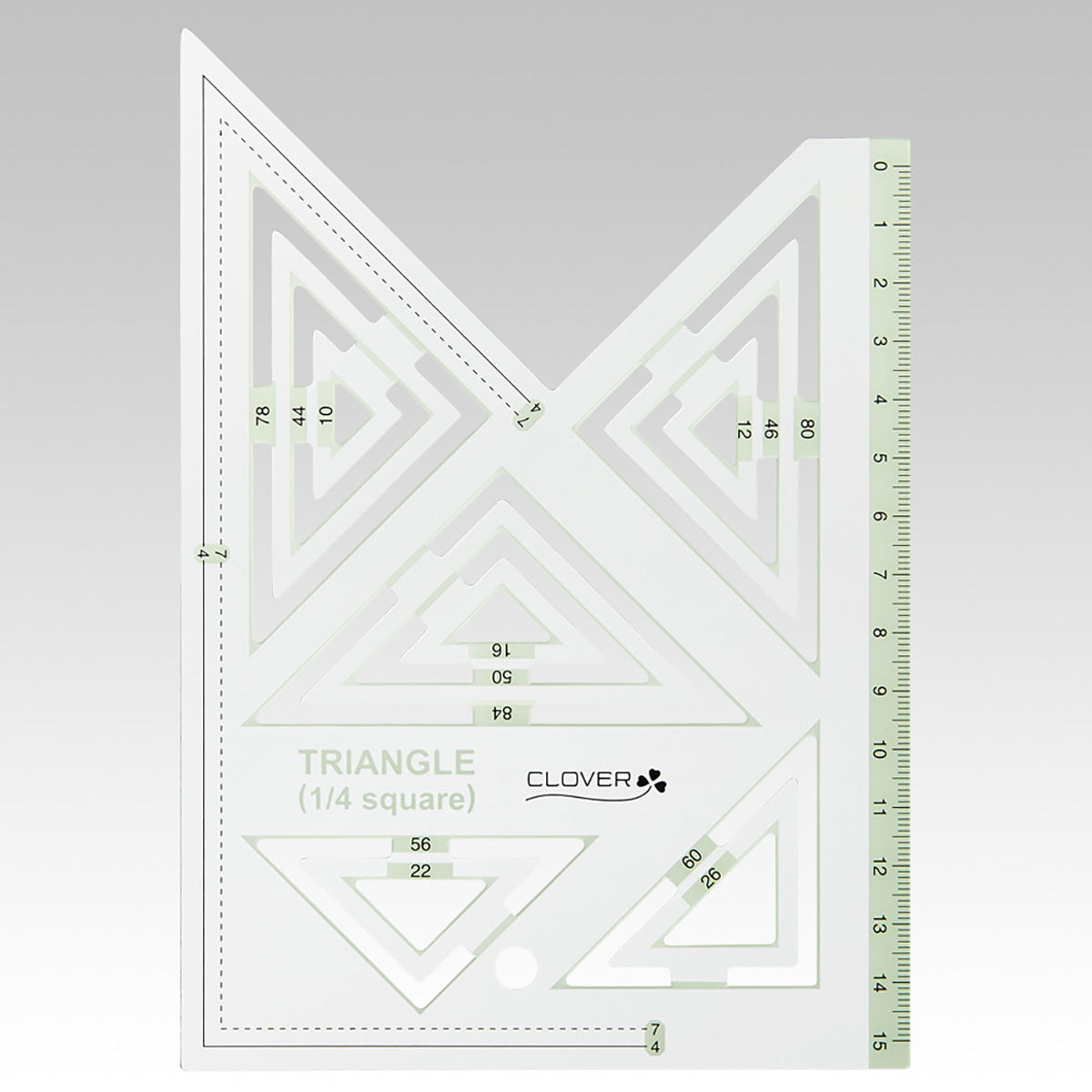 クロバー　ピーステンプレート　＜直角三角形１／４＞　５８－００１