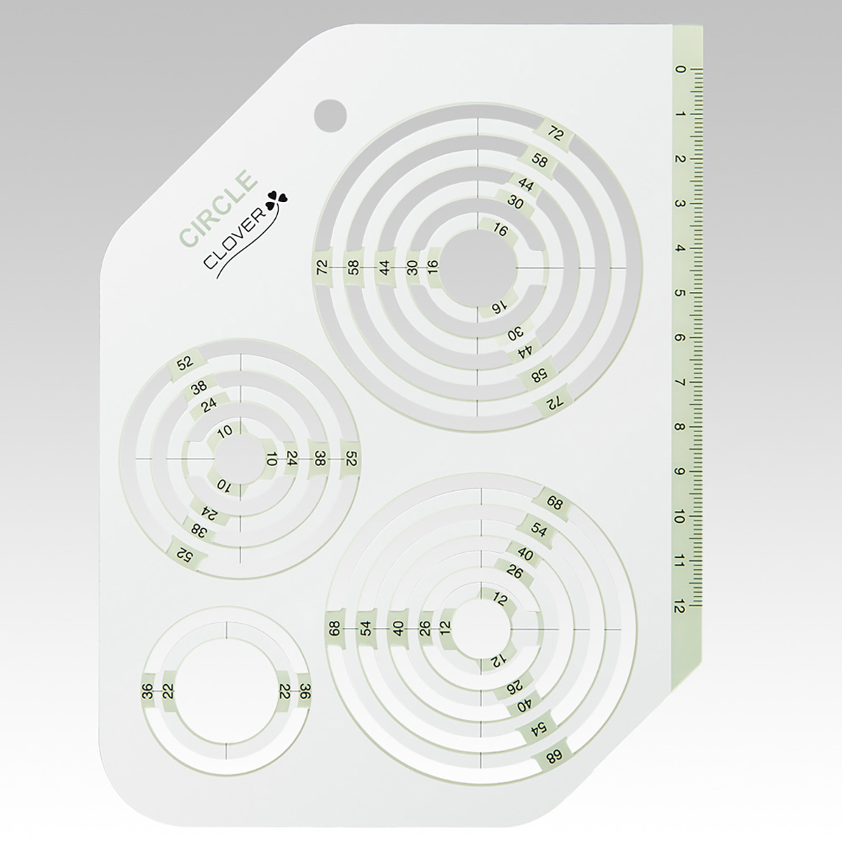 クロバー　ピーステンプレート　＜円形＞　５８－００２
