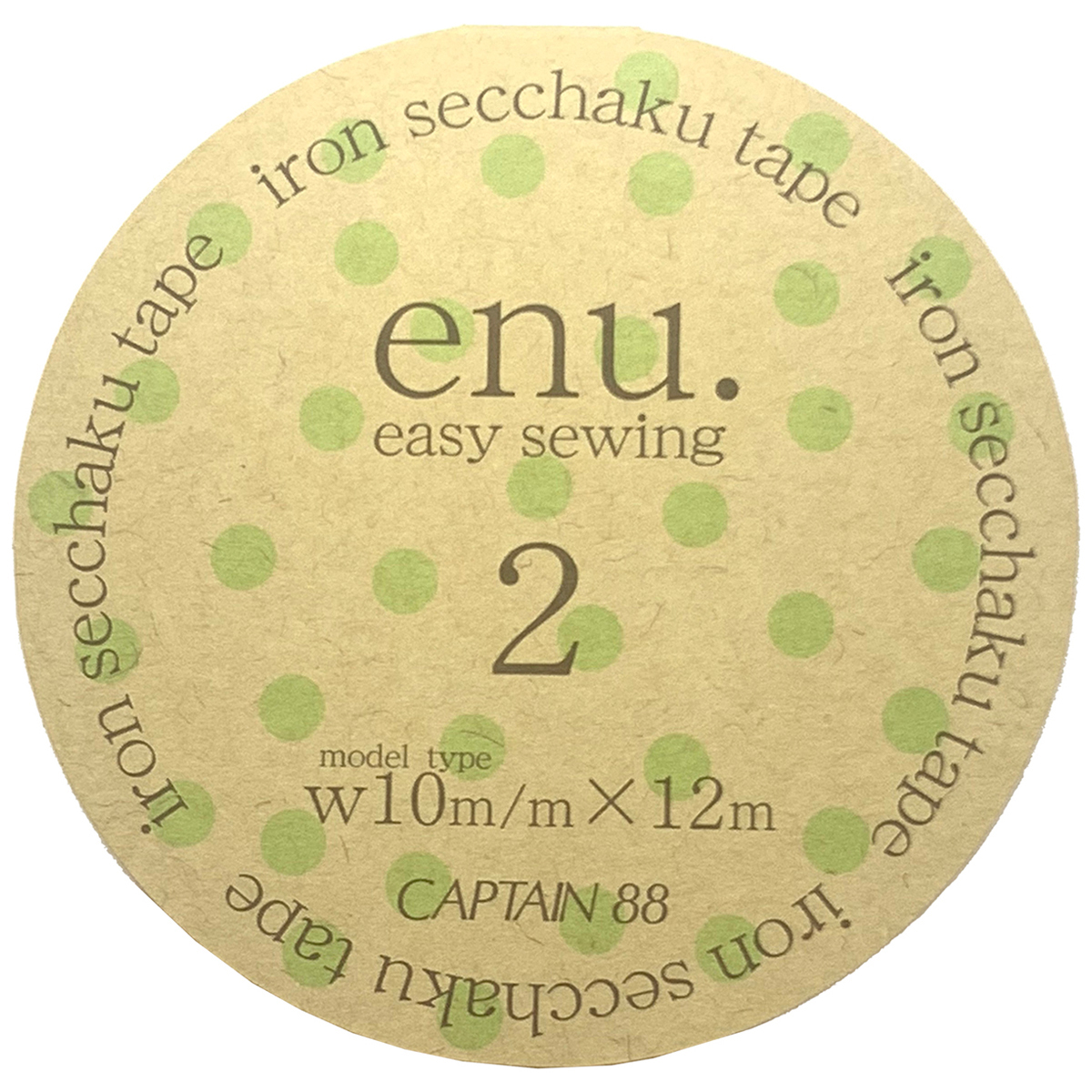 キャプテン　ｅｎｕ．２はくり紙付アイロン両面接着テープ　巾１０ｍｍ×１２ｍ巻　ＣＰ１４４