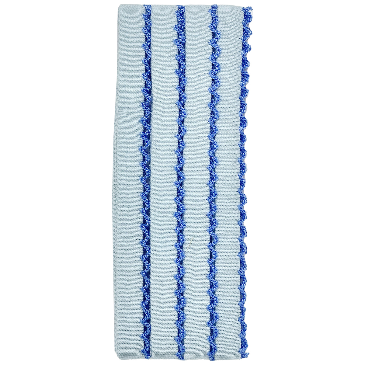 キャプテン　バイアステープ　　ｐｉｃｏｔ（ピコ）ふちどりニットテープ　ＣＰ１９５　９（水色×濃水色）