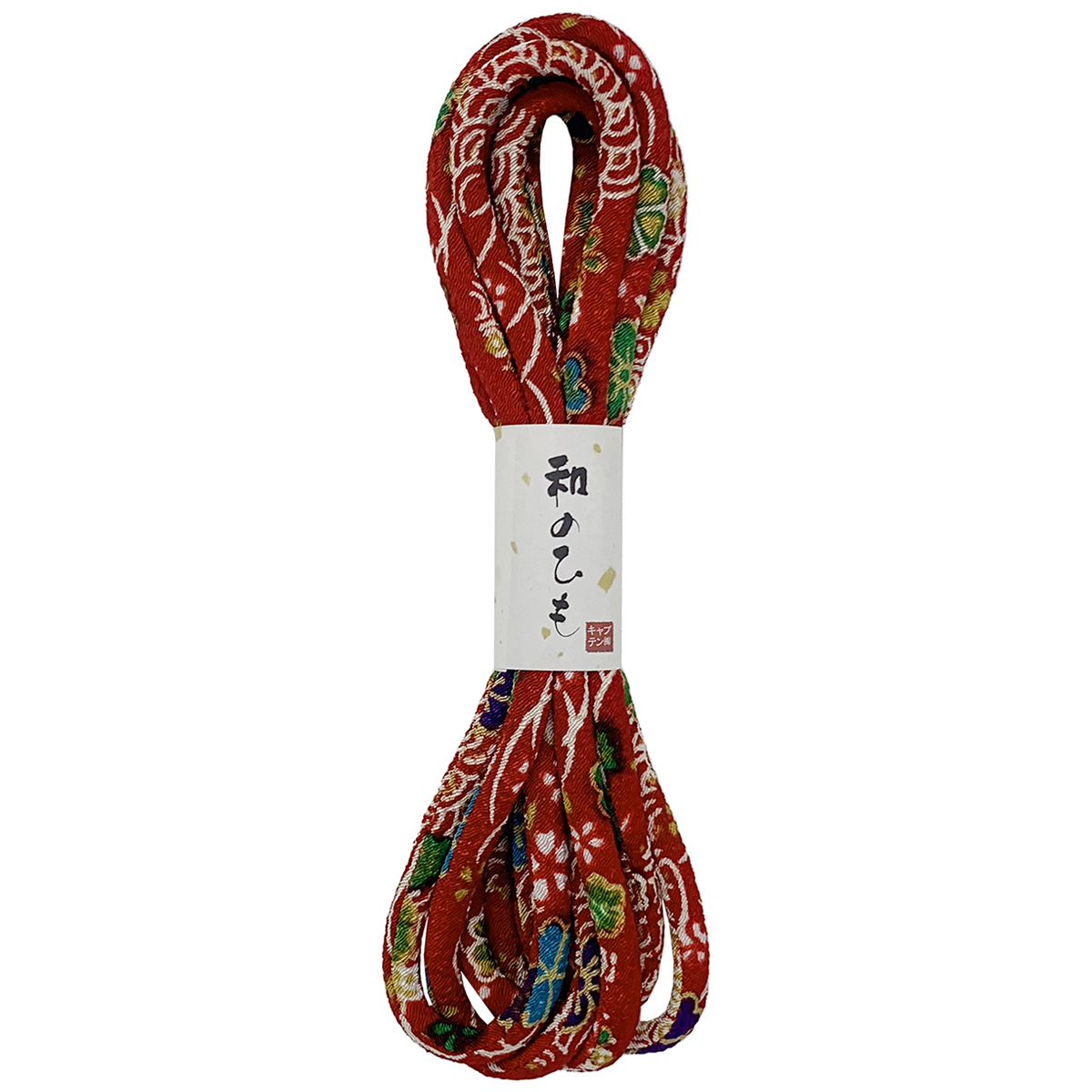 キャプテン　バイアステープ　和のひも（ちりめん友禅）　ＣＰ２０５　２（赤）
