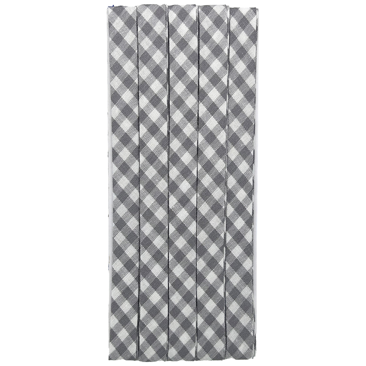 キャプテン　バイアステープ　ギンガム（チェック＆ストライプ）　ＣＰ２３８　３（アッシュグレイ）