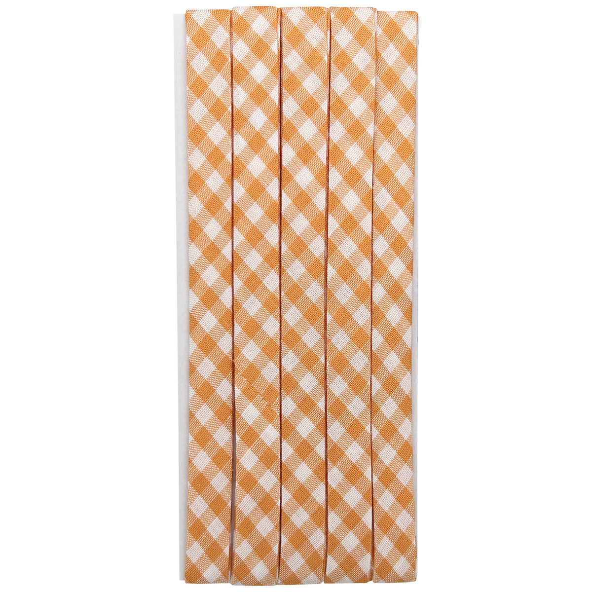 キャプテン　バイアステープ　ギンガム（チェック＆ストライプ）　ＣＰ２３８　４（オレンジ）