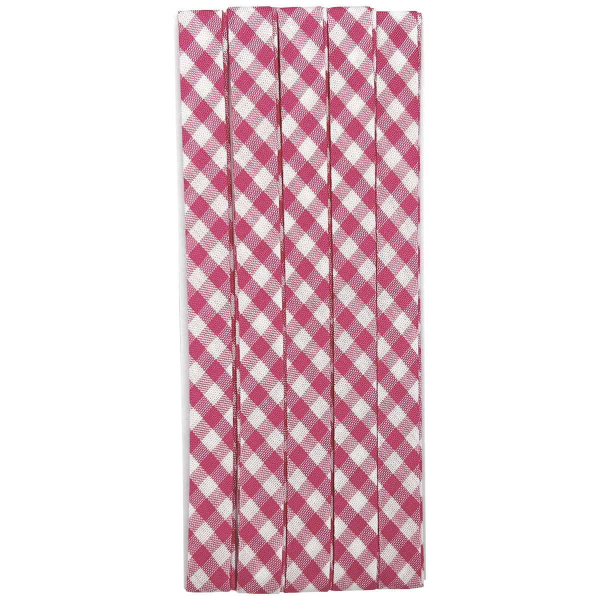 キャプテン　バイアステープ　ギンガム（チェック＆ストライプ）　ＣＰ２３８　５（ピンク）