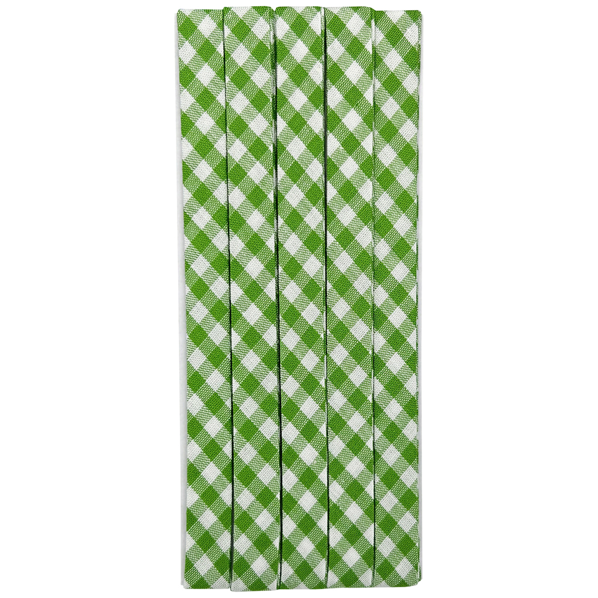 キャプテン　バイアステープ　ギンガム（チェック＆ストライプ）　ＣＰ２３８　６（グリーン）