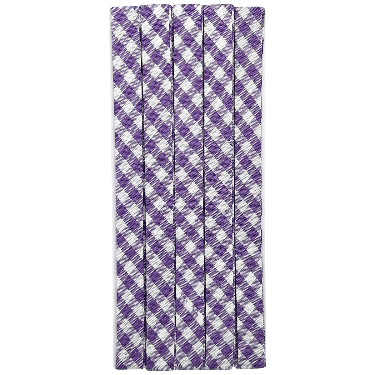 キャプテン　バイアステープ　ギンガム（チェック＆ストライプ）　ＣＰ２３８　８（パープル）