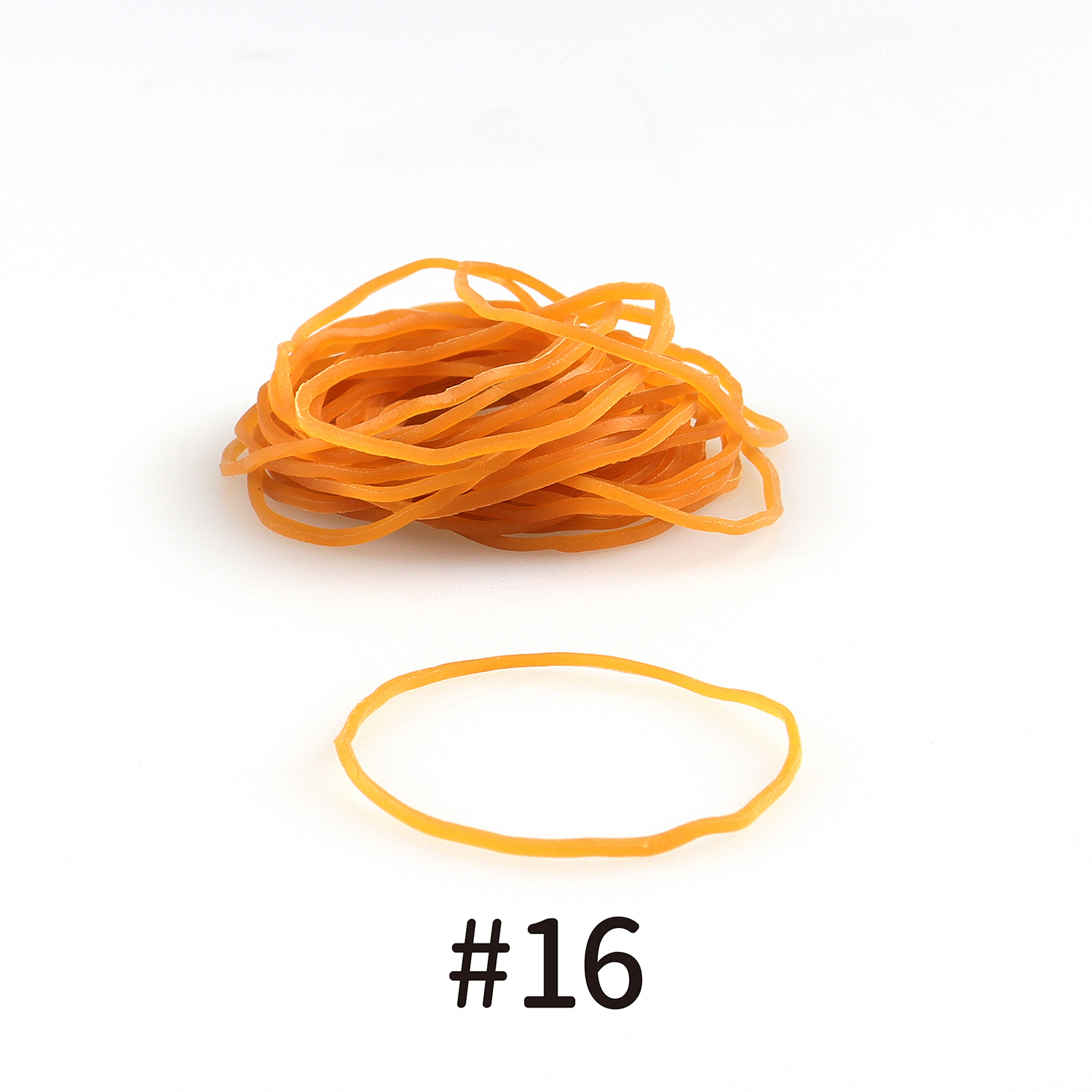 輪ゴム【オーバンド】１００ｇ箱 ＃１６ アメ色 一般的な定番サイズの輪ゴム