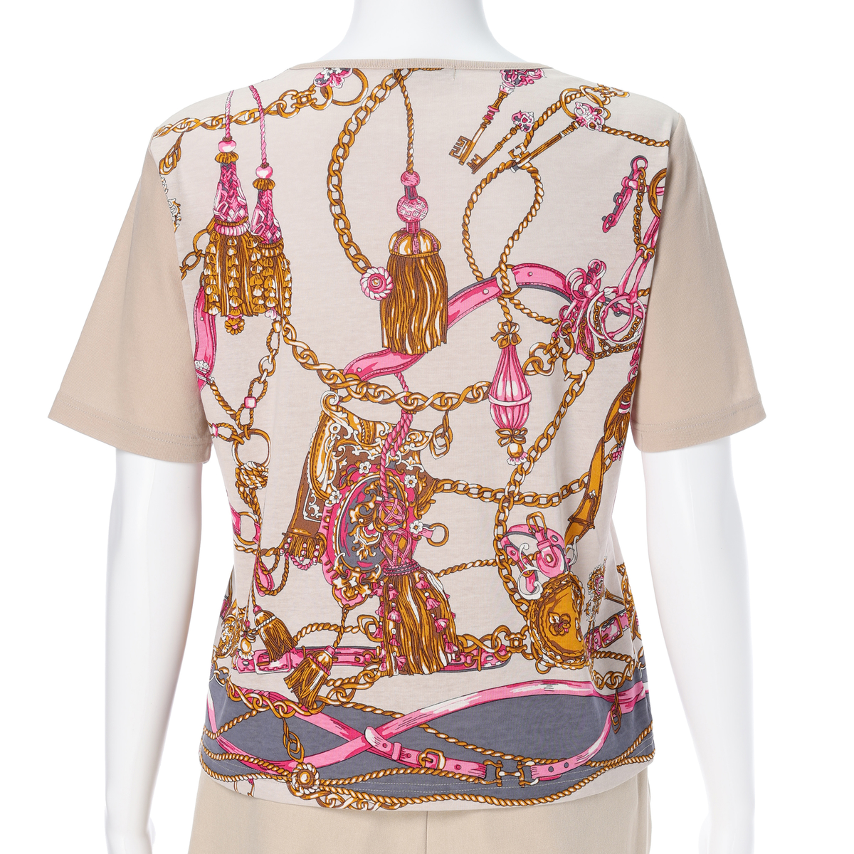 【ブイセゾン】コットン手捺染プリントTシャツ