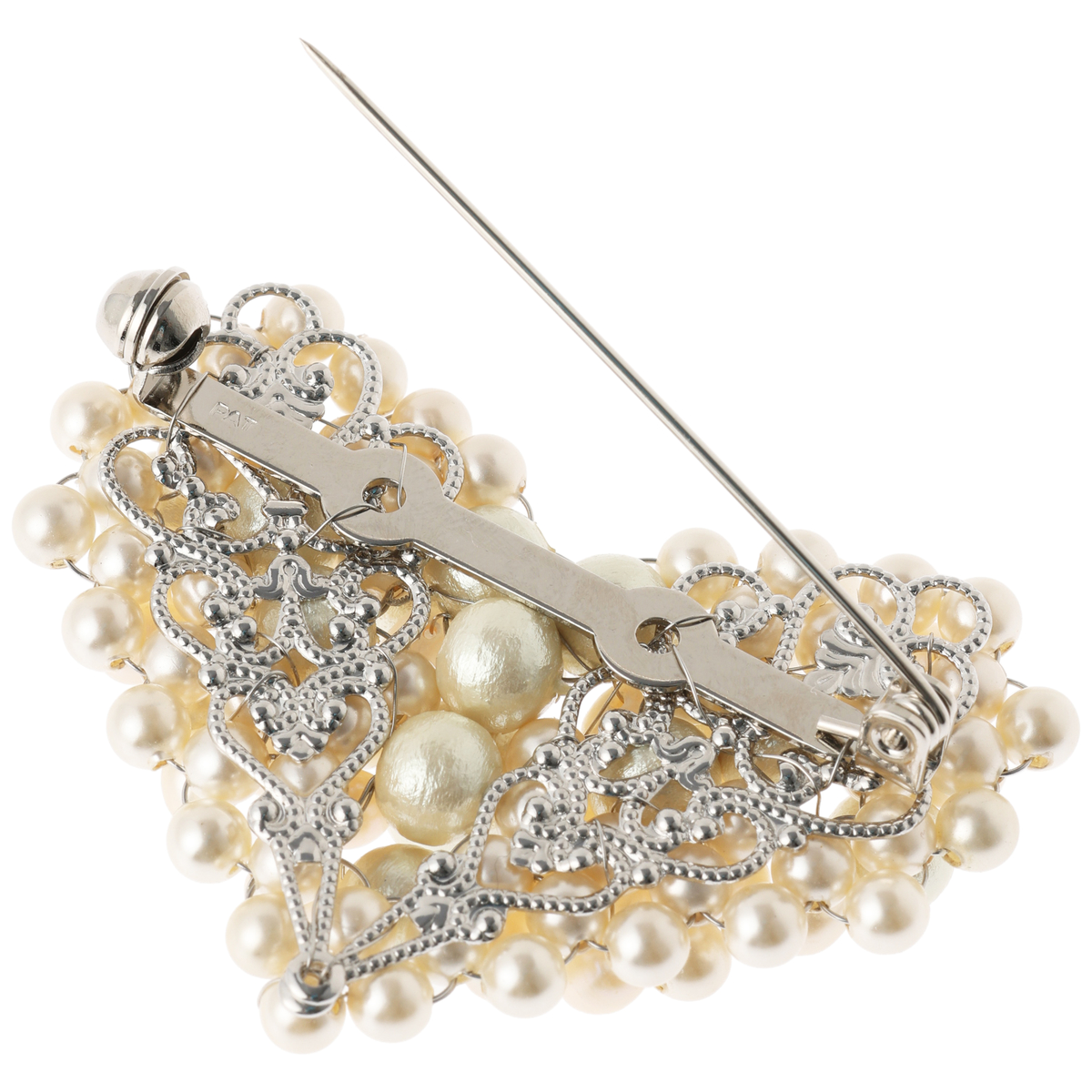 【Like a Charm(ライクアチャーム)】コットンパール/ハートブローチ