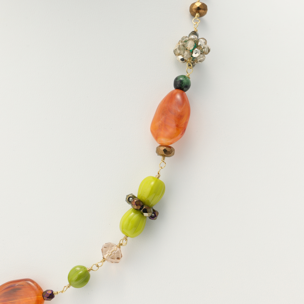 ベネチアン吹きガラスネックレス