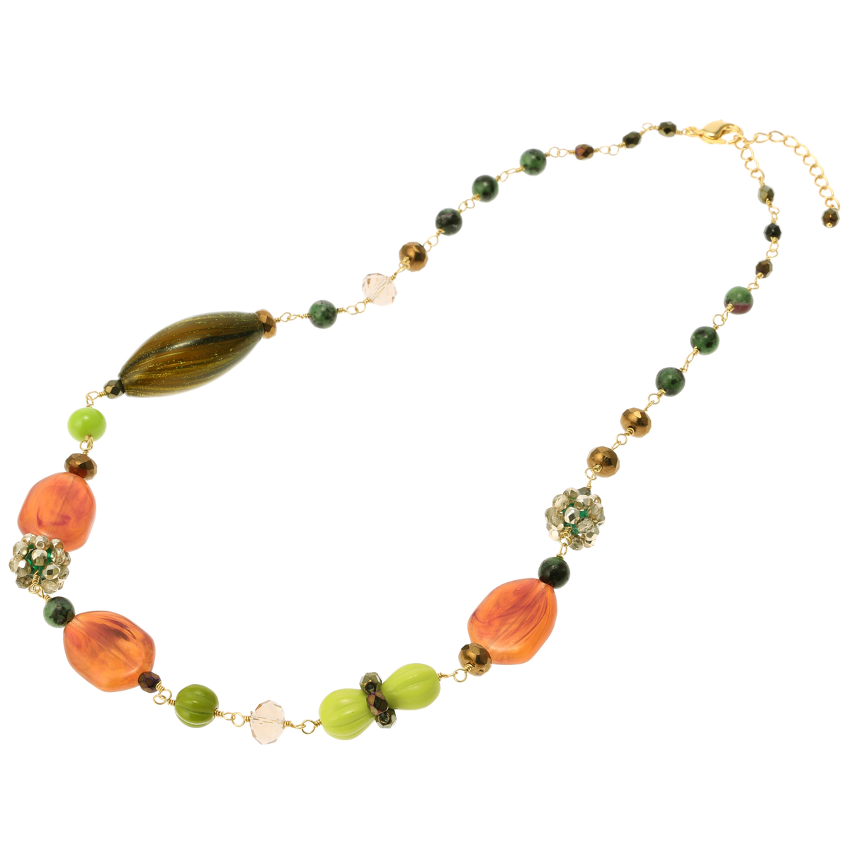 ベネチアン吹きガラスネックレス