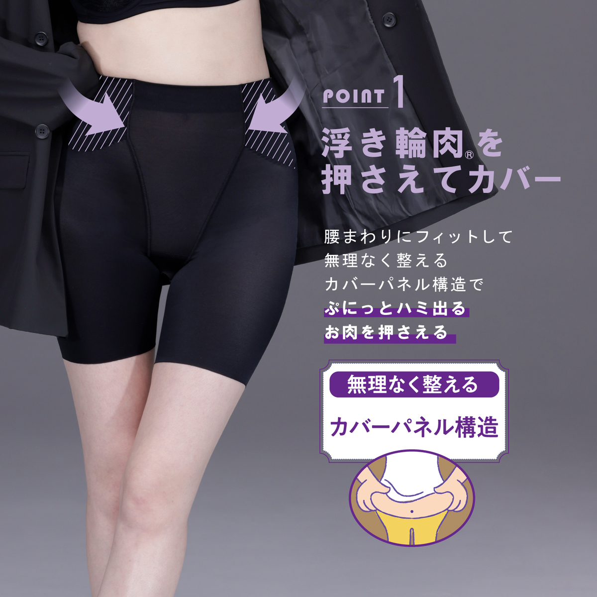 お悩み解決 NEW浮き輪肉撃退パンツ・セミロング丈