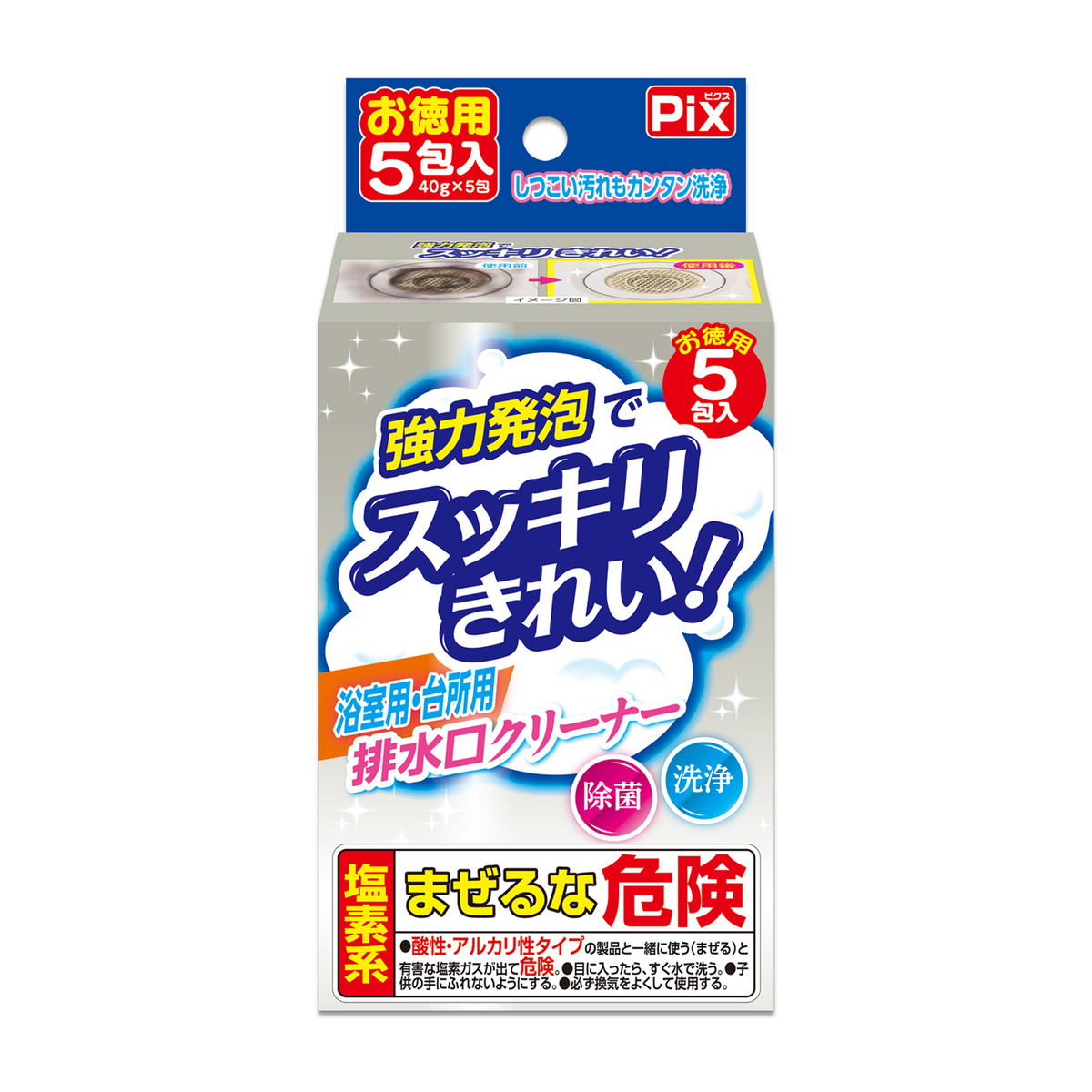 Ｐｉｘ　排水口クリーナー　浴室・台所用　５包