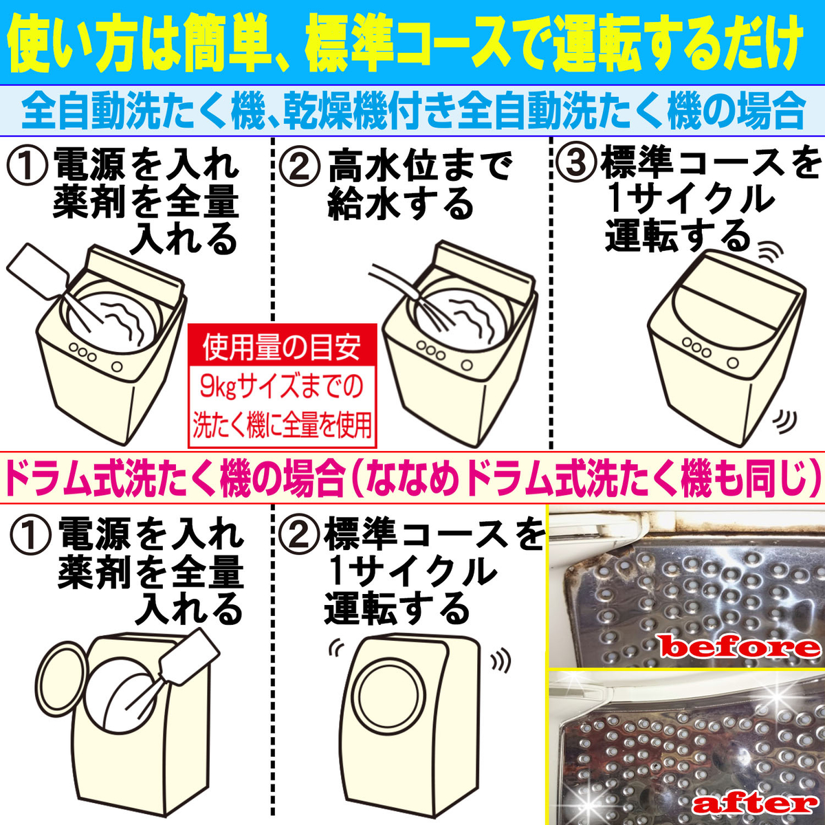 Pix 液体洗たく槽クリーナー 550g