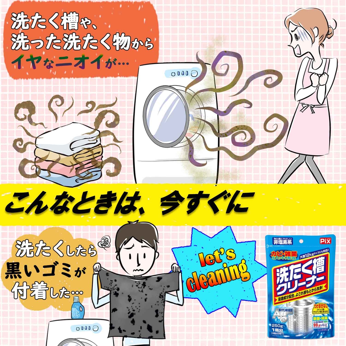 Pix 粉末洗たく槽クリーナー 250g