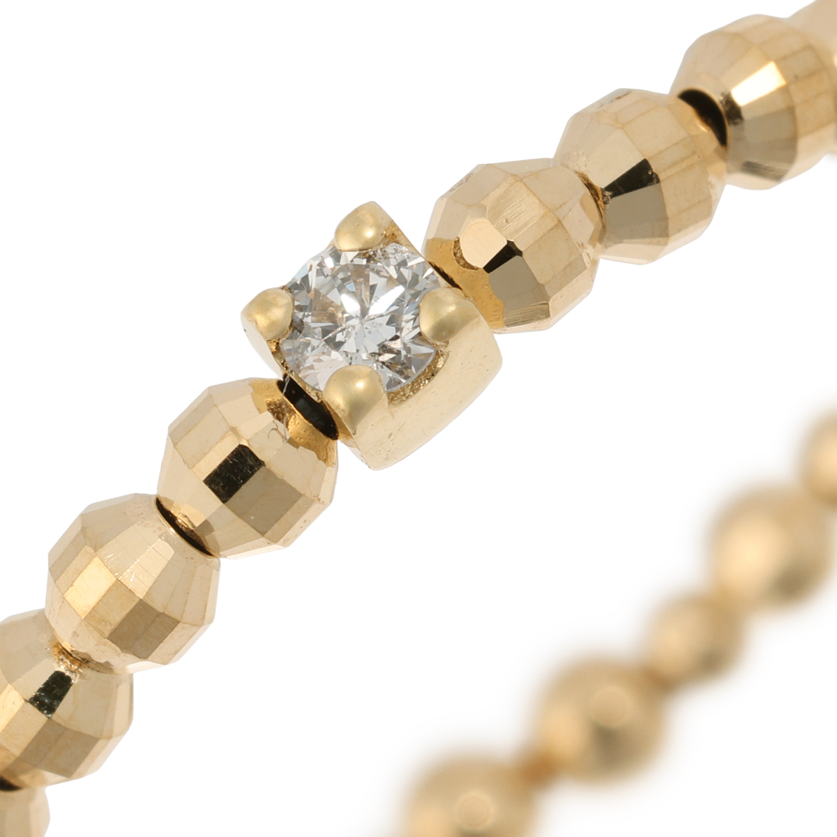 形状記憶リング　0.025ct　18金　YG/0.4ｇ
