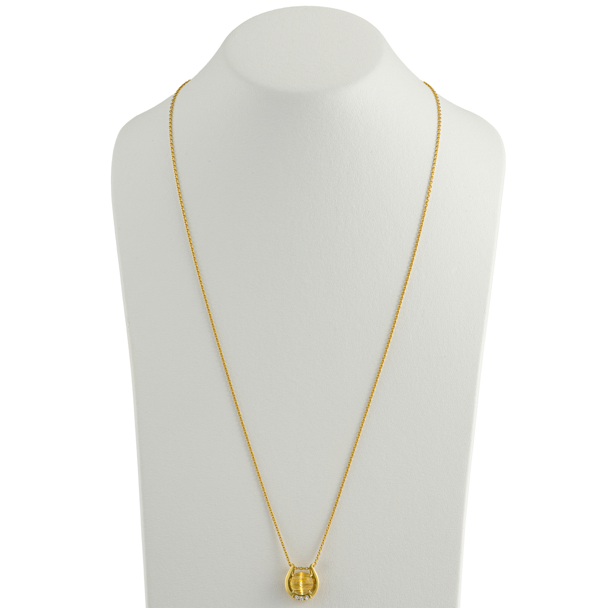 【Sunny＆Bloom】K18ルチルクォーツキャッツアイ ペンダントヘッド2ct