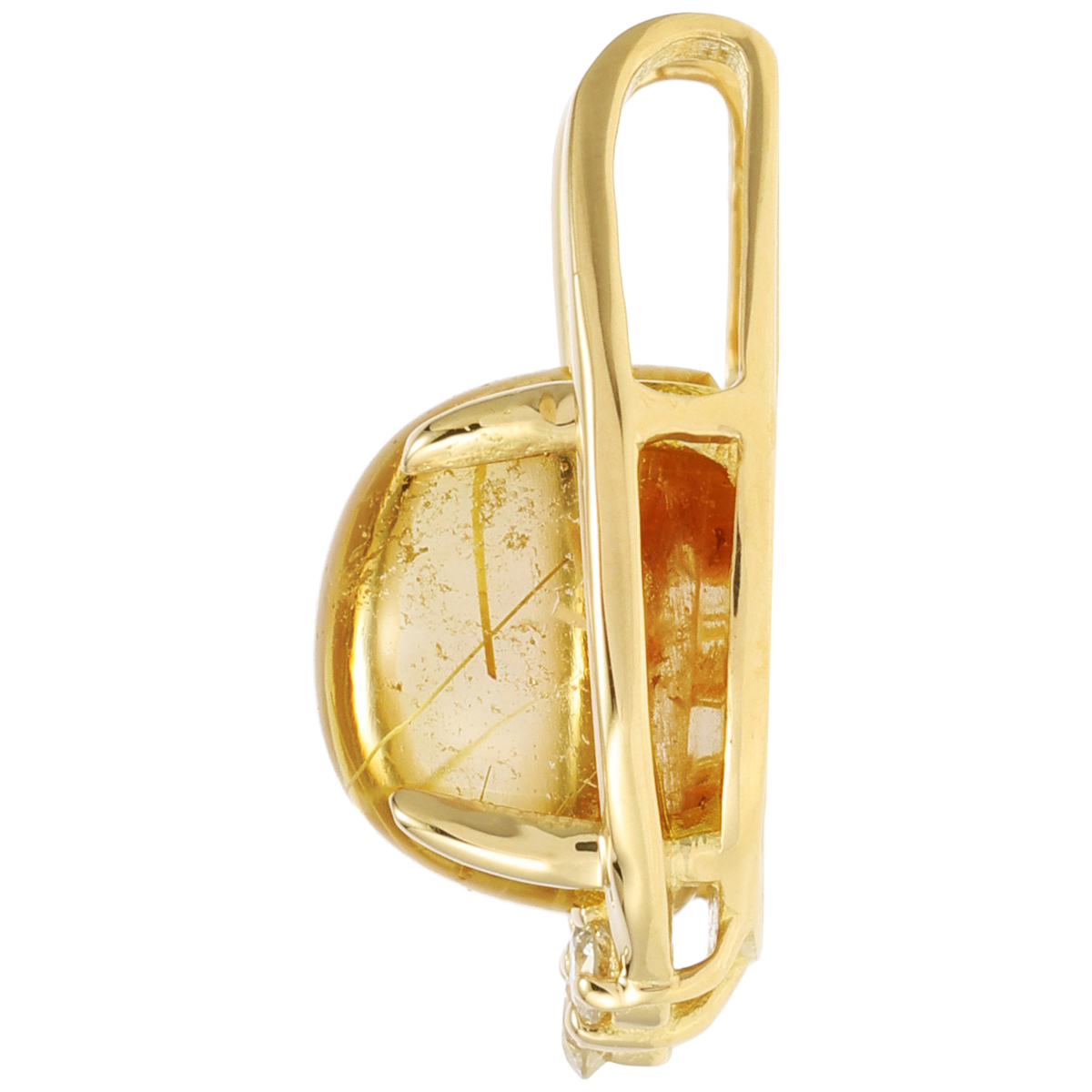 【Sunny＆Bloom】K18ルチルクォーツキャッツアイペンダントヘッド3ct